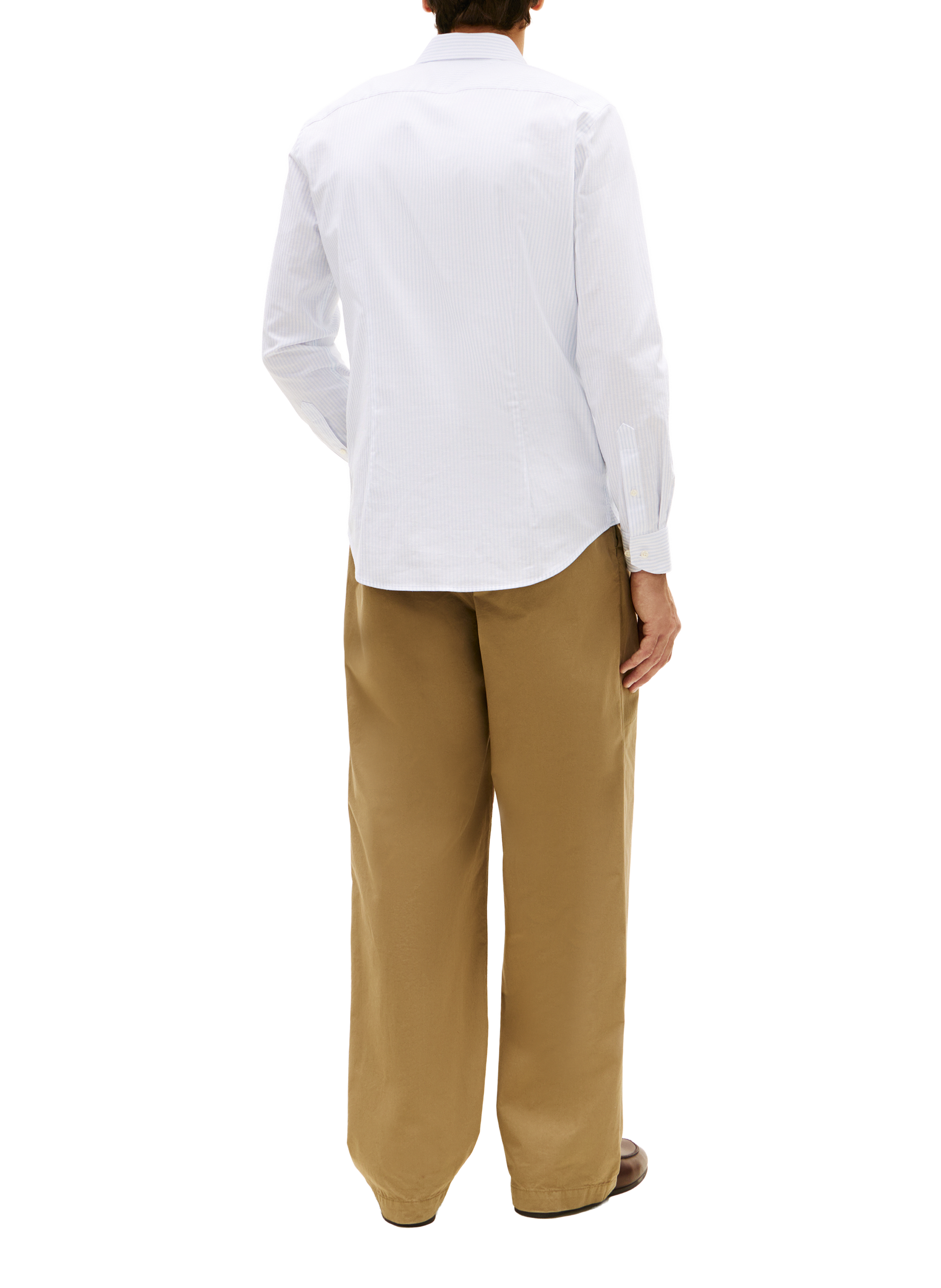 Chemise rayée en coton et lin TOMMY HILFIGER Bleu