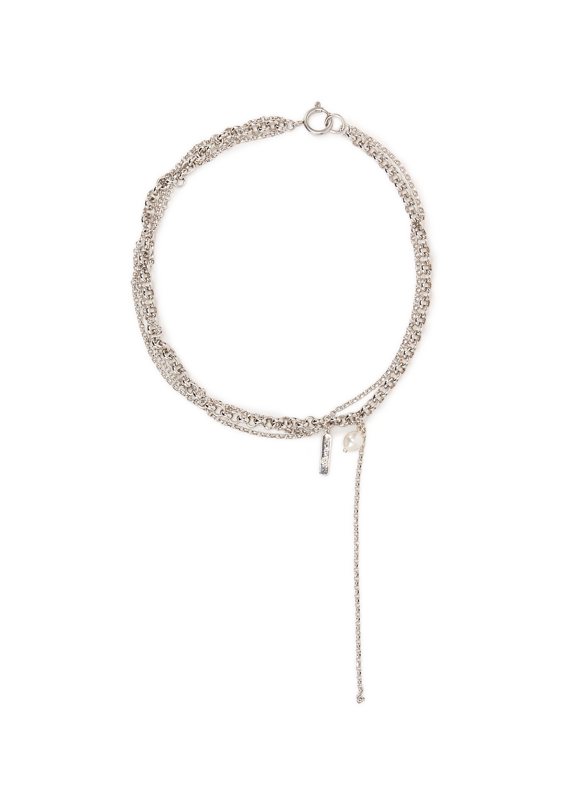 Richie triple chain necklace JUSTINE CLENQUET Silver