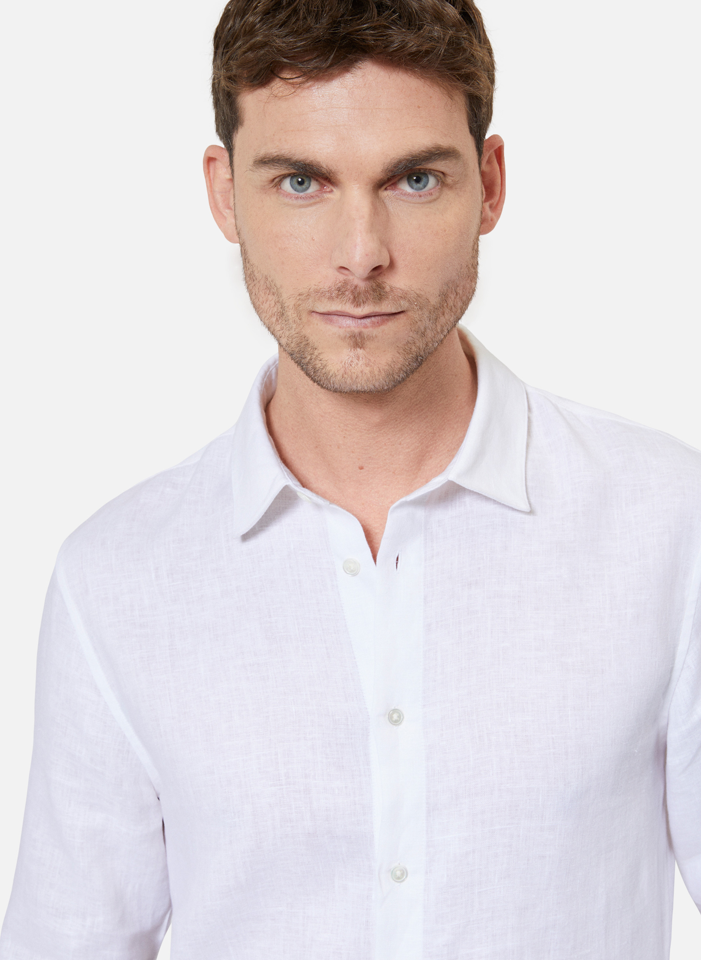 Chemise en lin THE KOOPLES Blanc