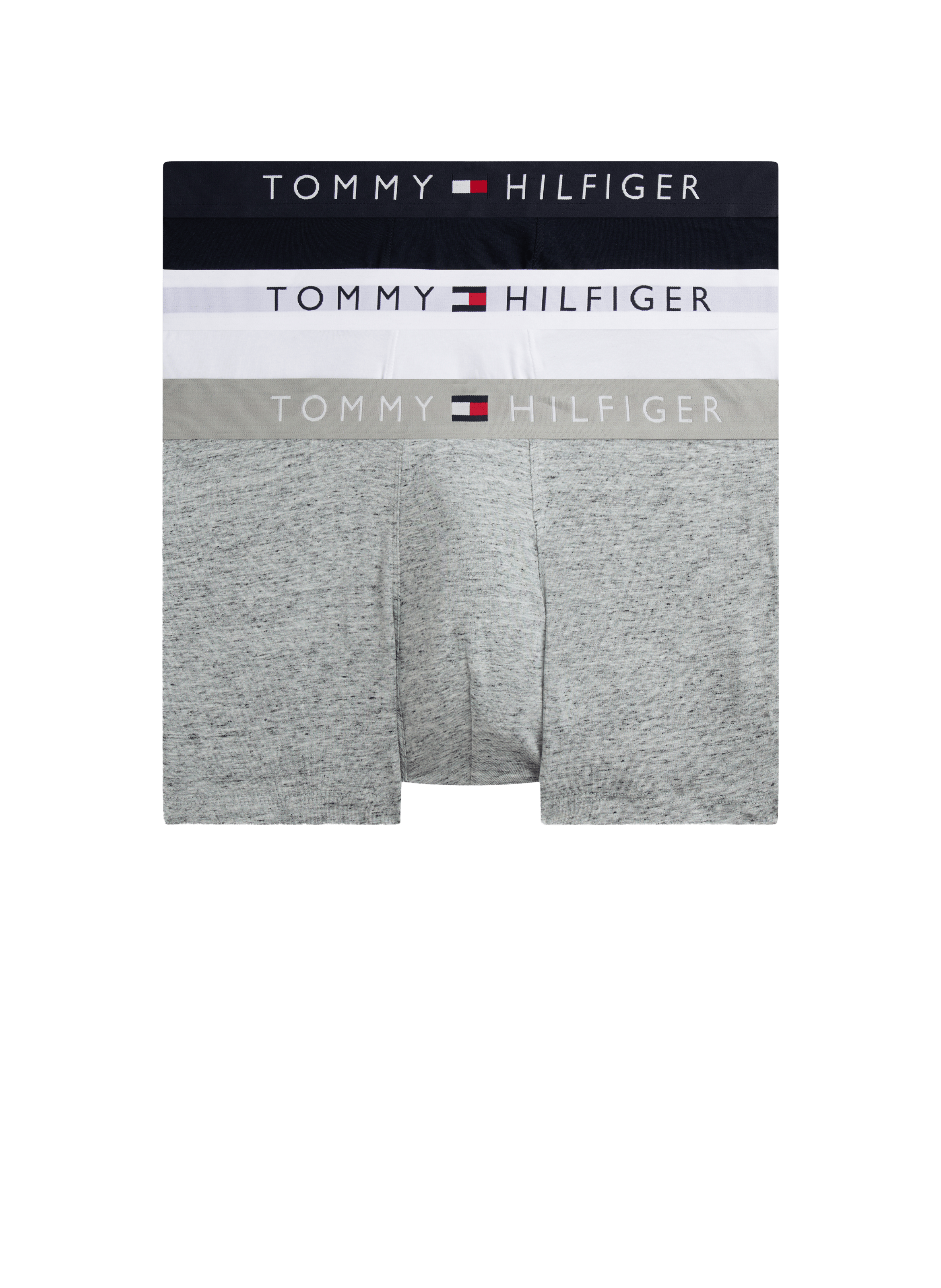 Lot de 3 caleçons en coton TH ORIGINAL Marine-blanc-gris