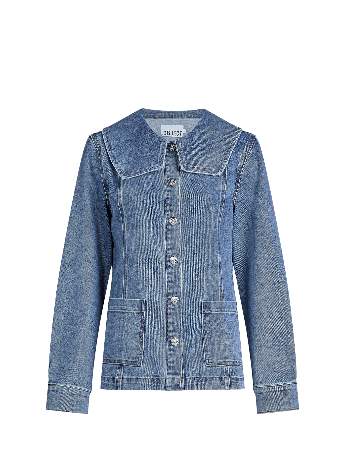Veste droite en jean OBJECT Bleu