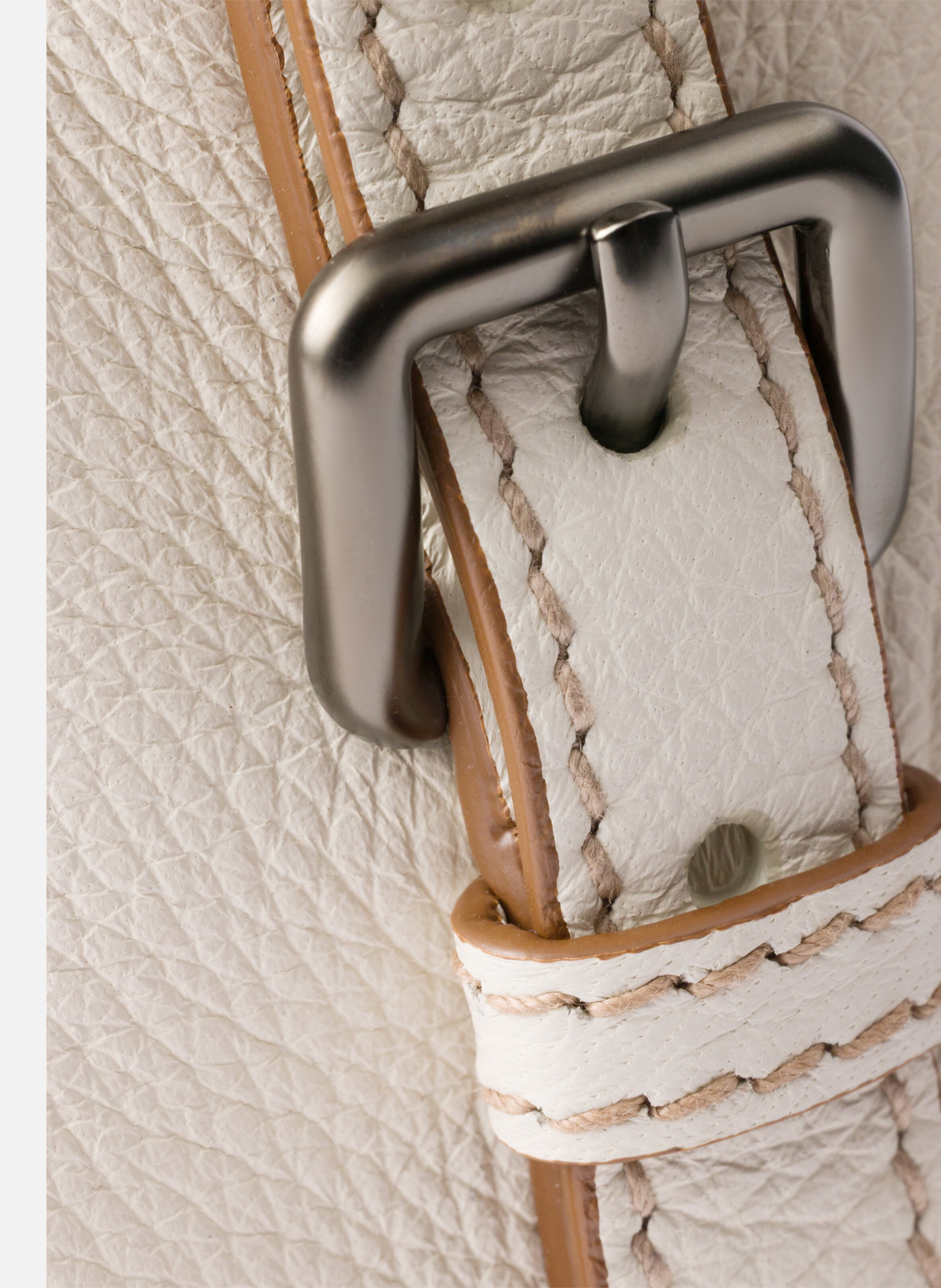 Grand cabas en cuir PRADA Beige