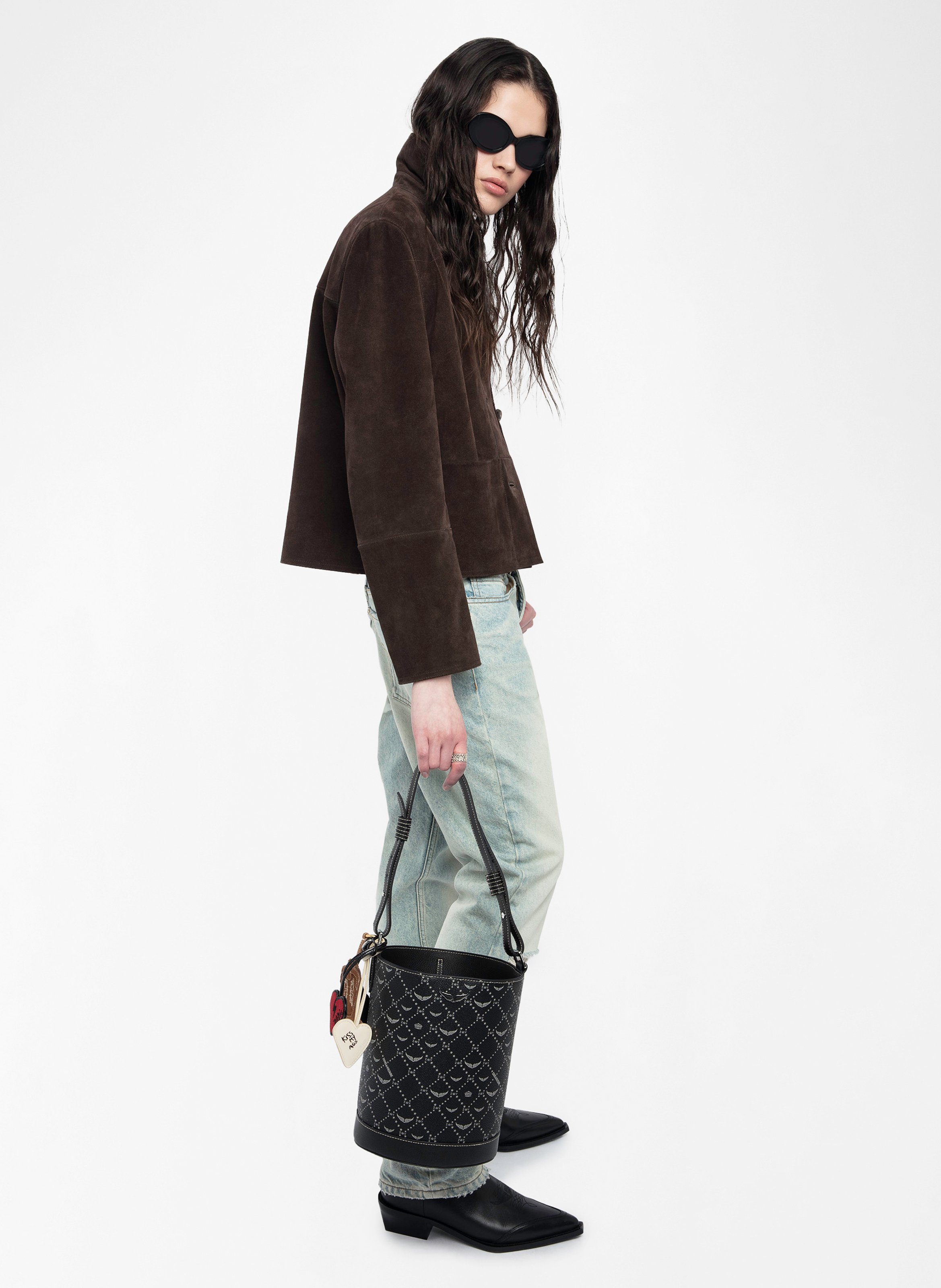 Sac seau en toile monogramme z bucket ZADIG&VOLTAIRE Noir