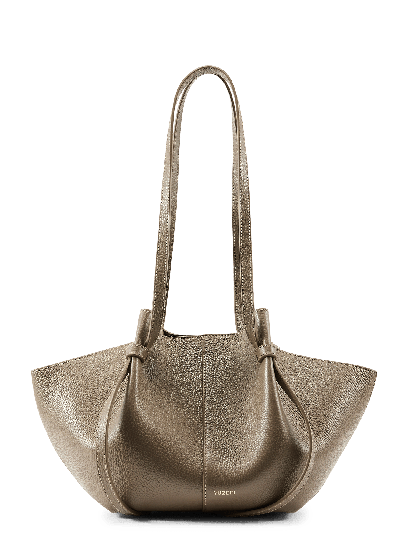Schultertasche aus Leder YUZEFI Beige