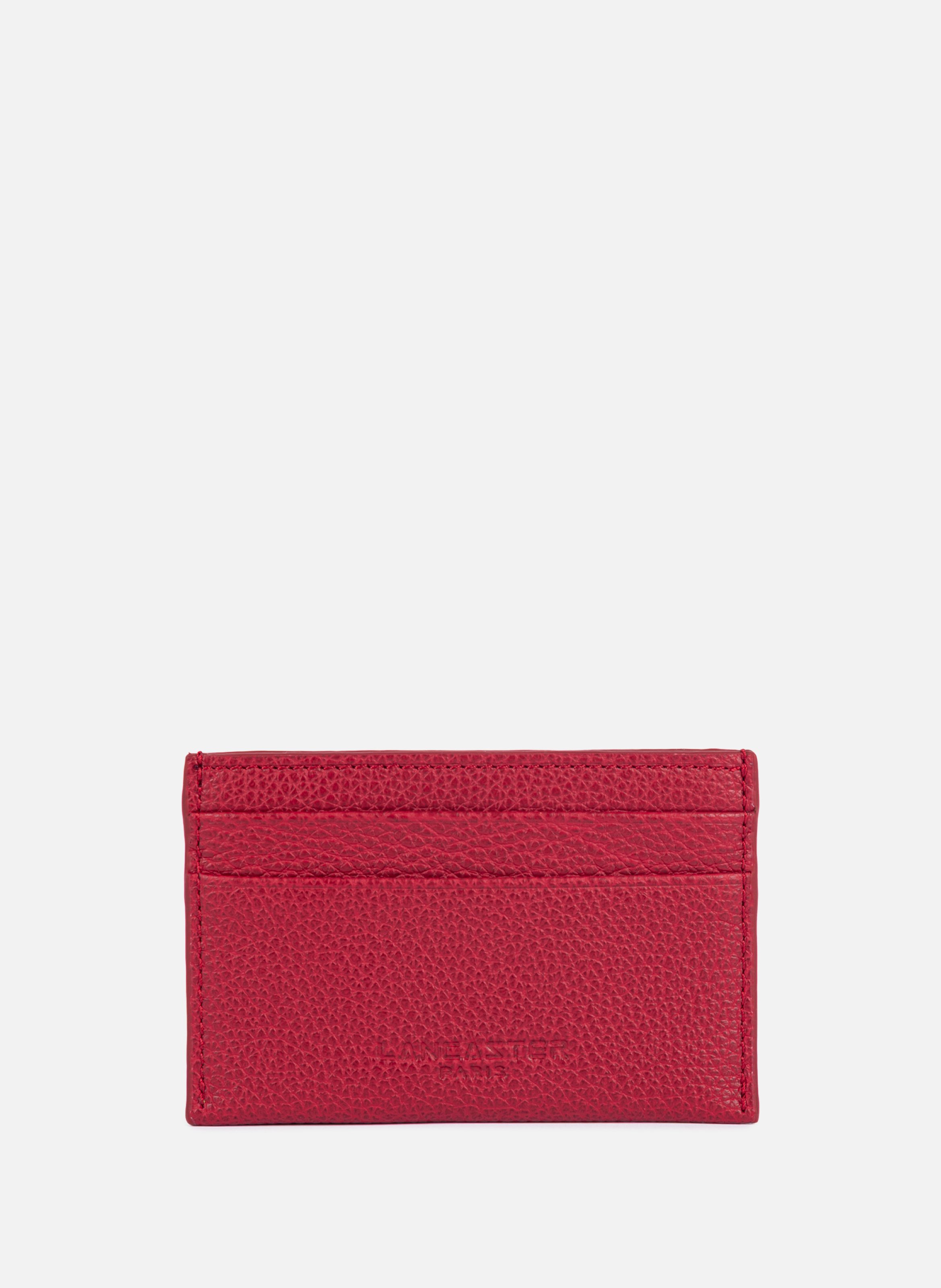 Porte-cartes - foulonné pm LANCASTER Rouge