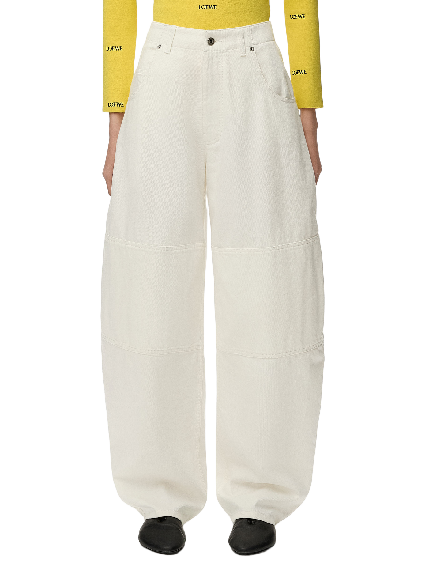 Jean large en denim LOEWE White