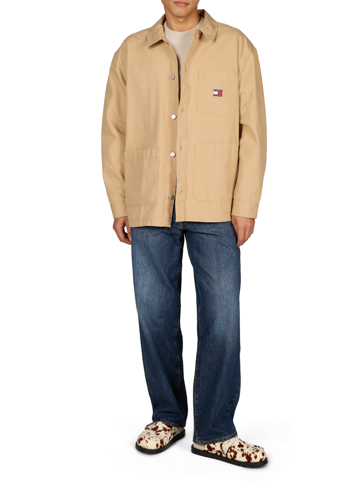 Katoenen overhemdjasje TOMMY HILFIGER Bruin
