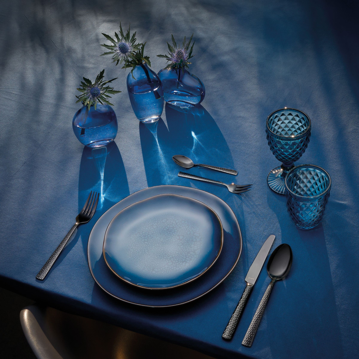 Diamond - 6 verres à pied 20 cl MEDARD DE NOBLAT Bleu