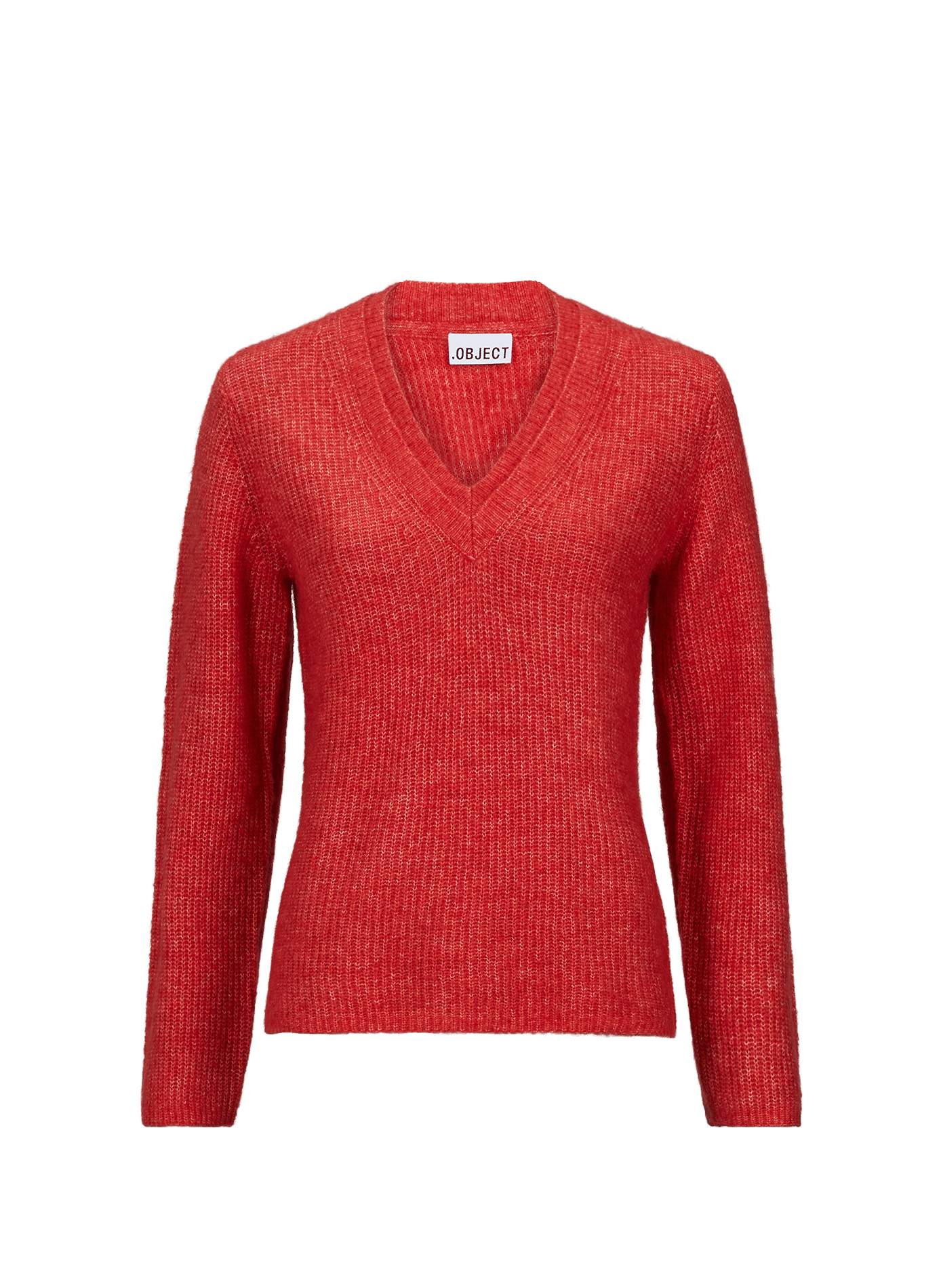 Pull à col en V en maille OBJECT Rose