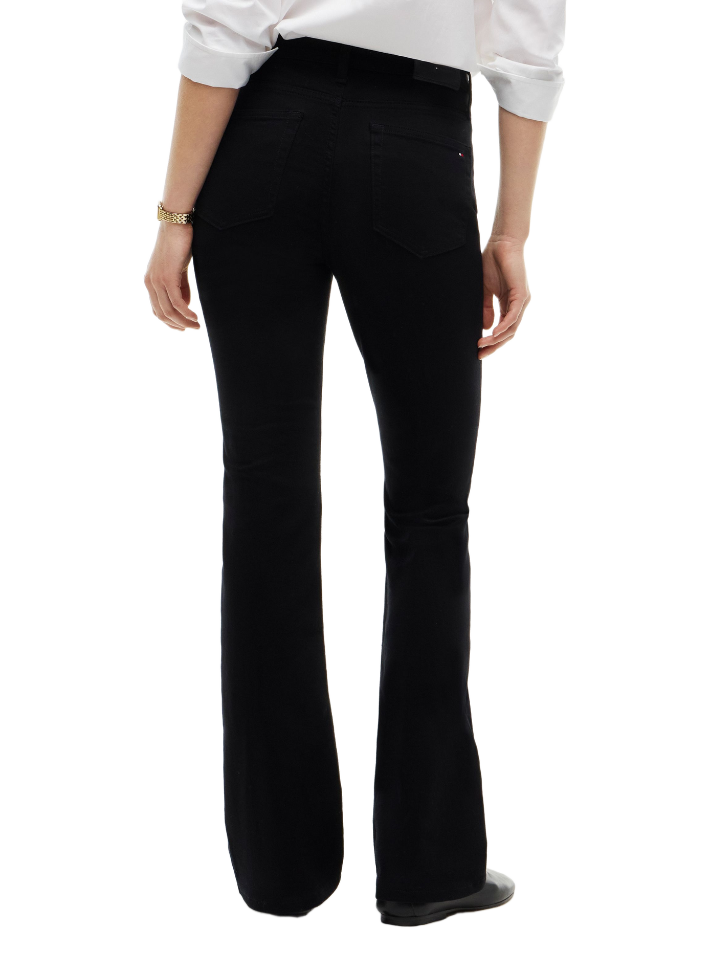 Jean bootcut en coton mélangé TOMMY HILFIGER Noir