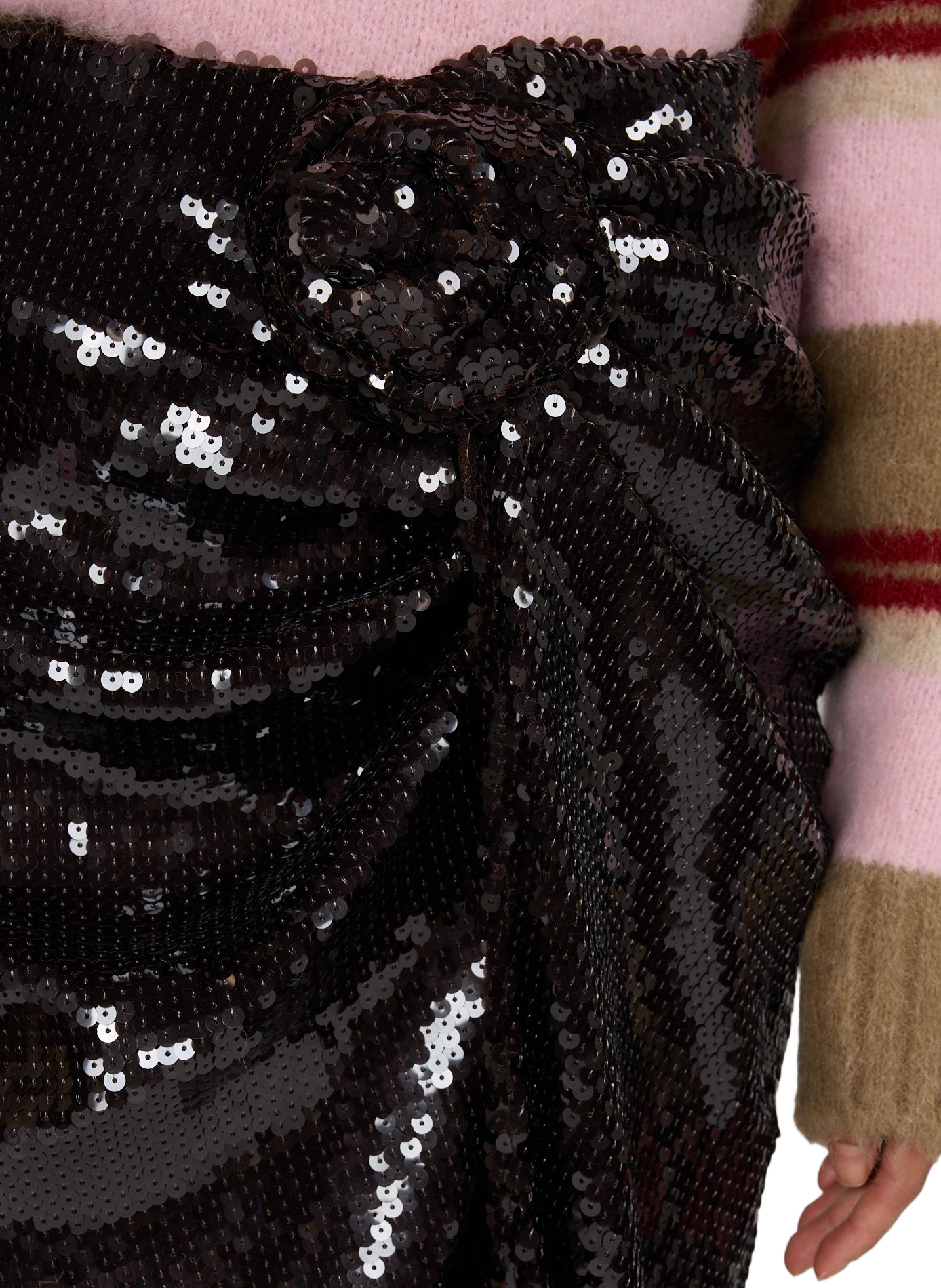 Long sequin skirt  ROTATE Brown