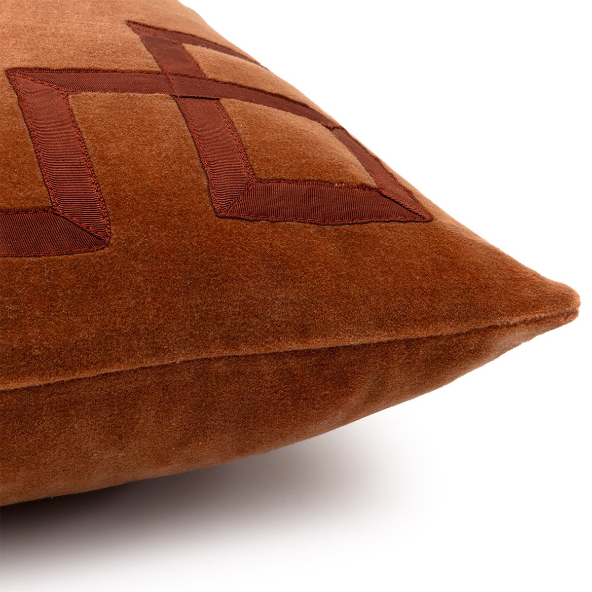 Housse de coussin en velours, calypso DESFORGES Marron