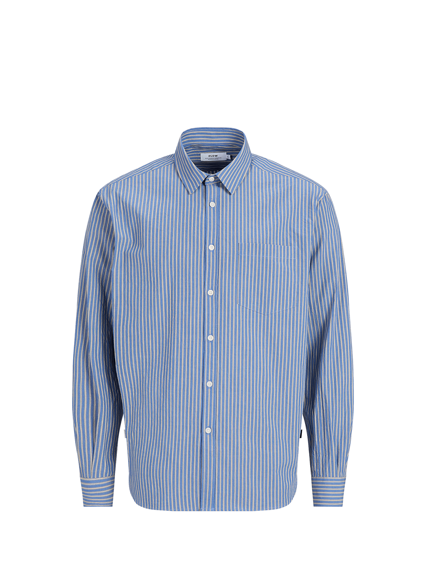 Loose-fitting Striped Shirt OLOW Blue