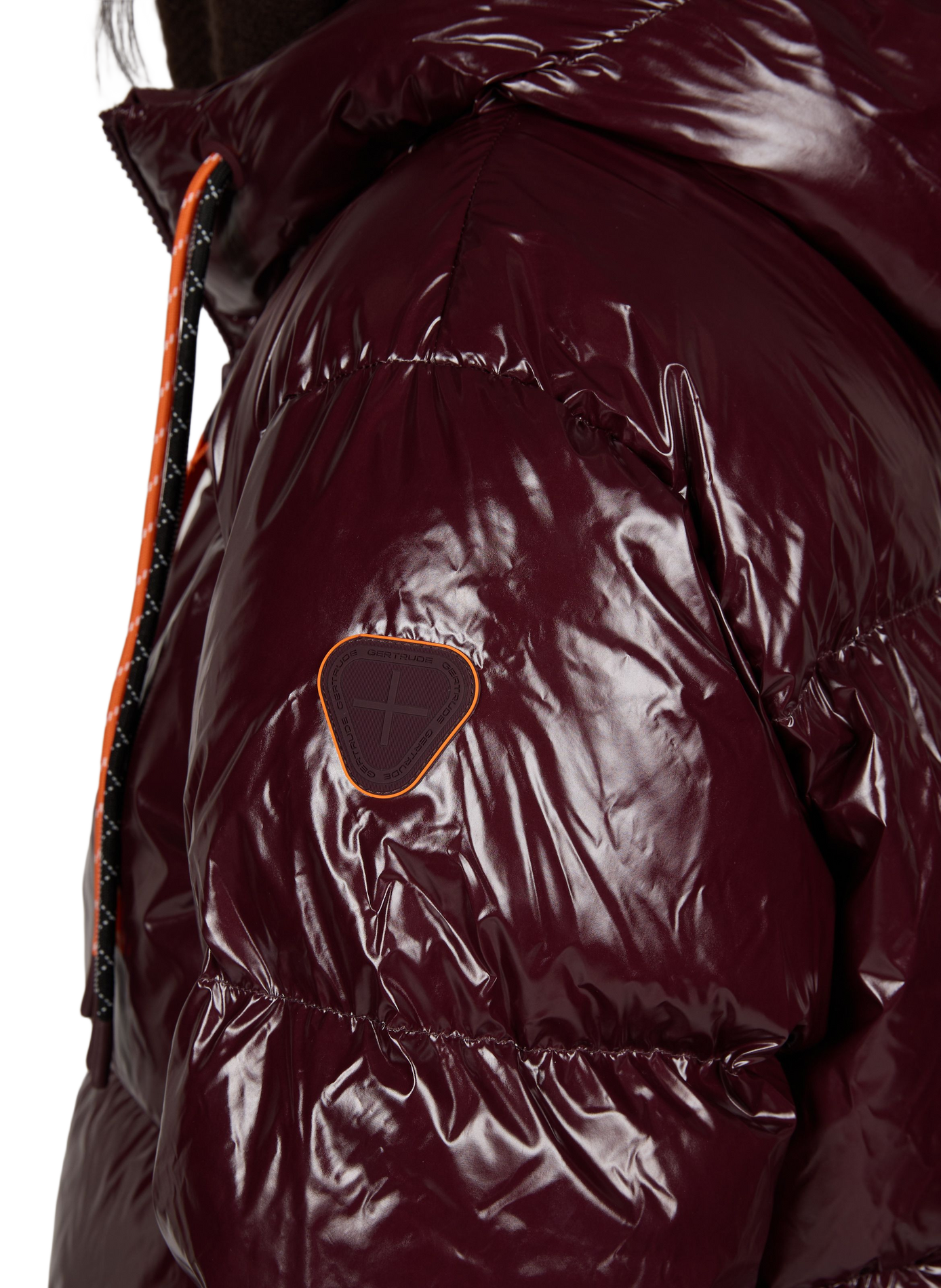 Shiny Lindsaybr trapeze puffer jacket GERTRUDE Red