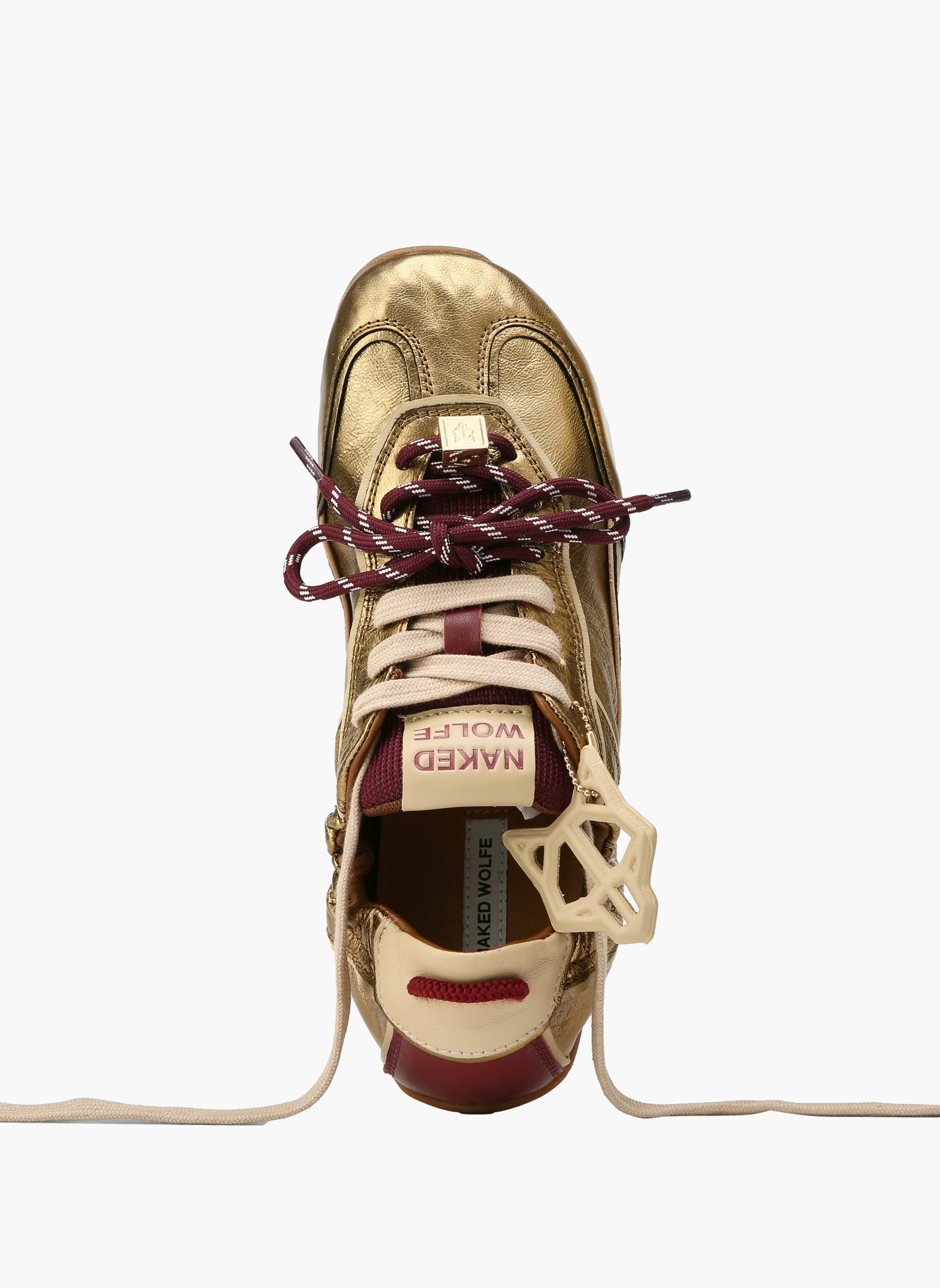 Baskets soul en cuir NAKED WOLFE Doré