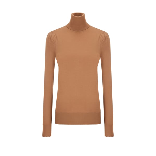 Pull col roulé en laine