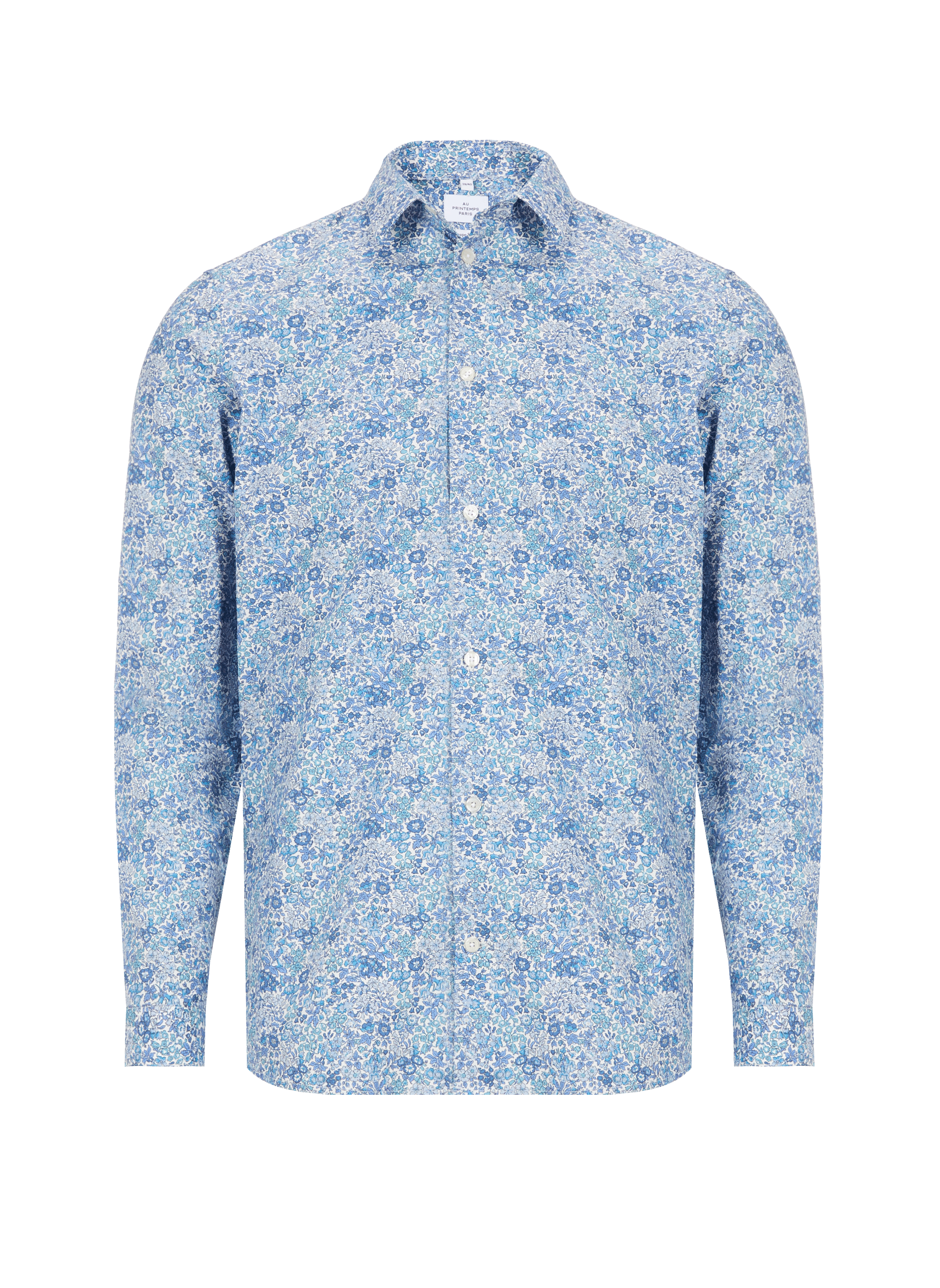 Chemise Blossom en popeline de coton AU PRINTEMPS PARIS Bleu