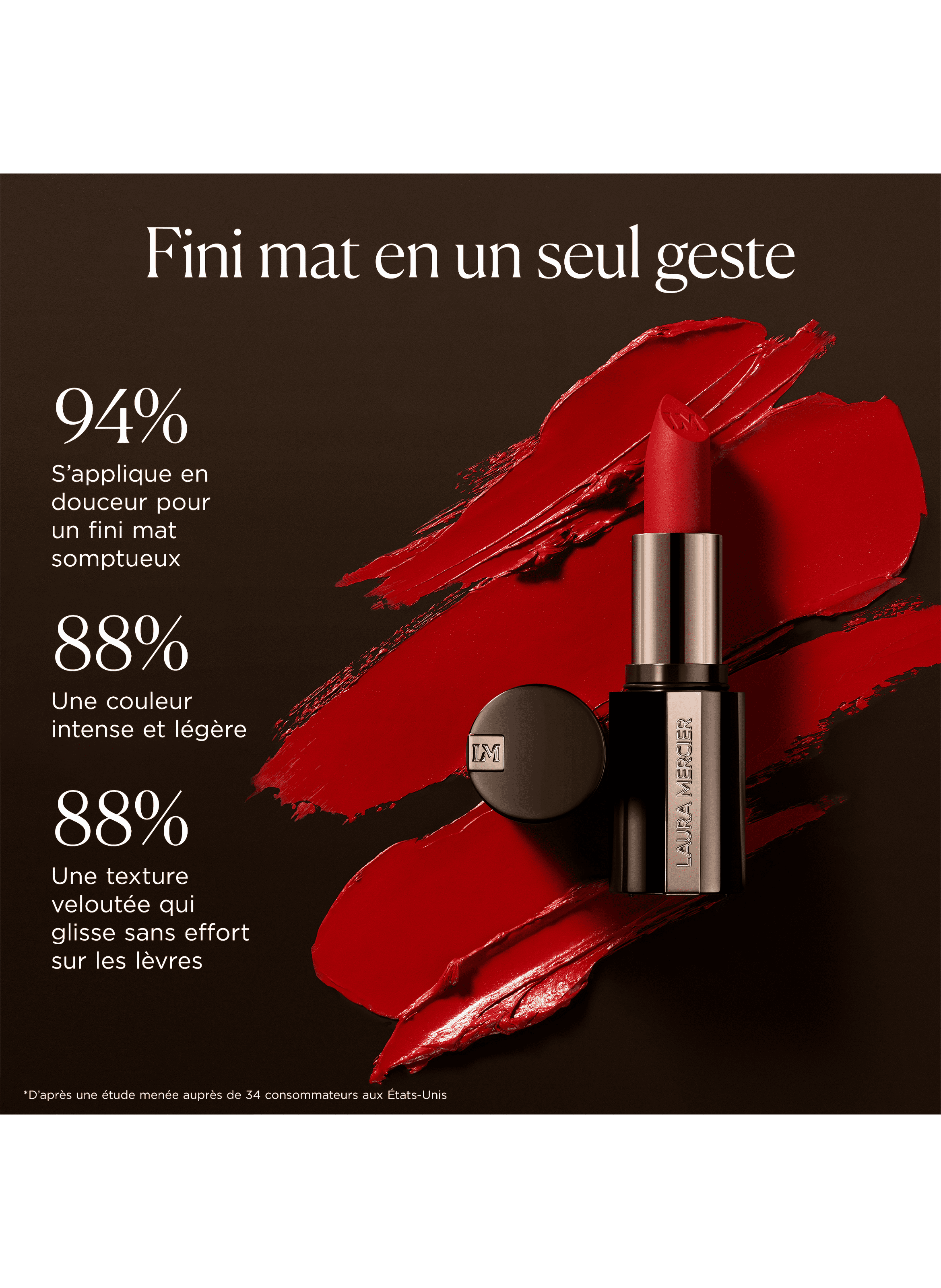 Caviar Smoothing Matte Lipstick Refill LAURA MERCIER 500 flame challis  