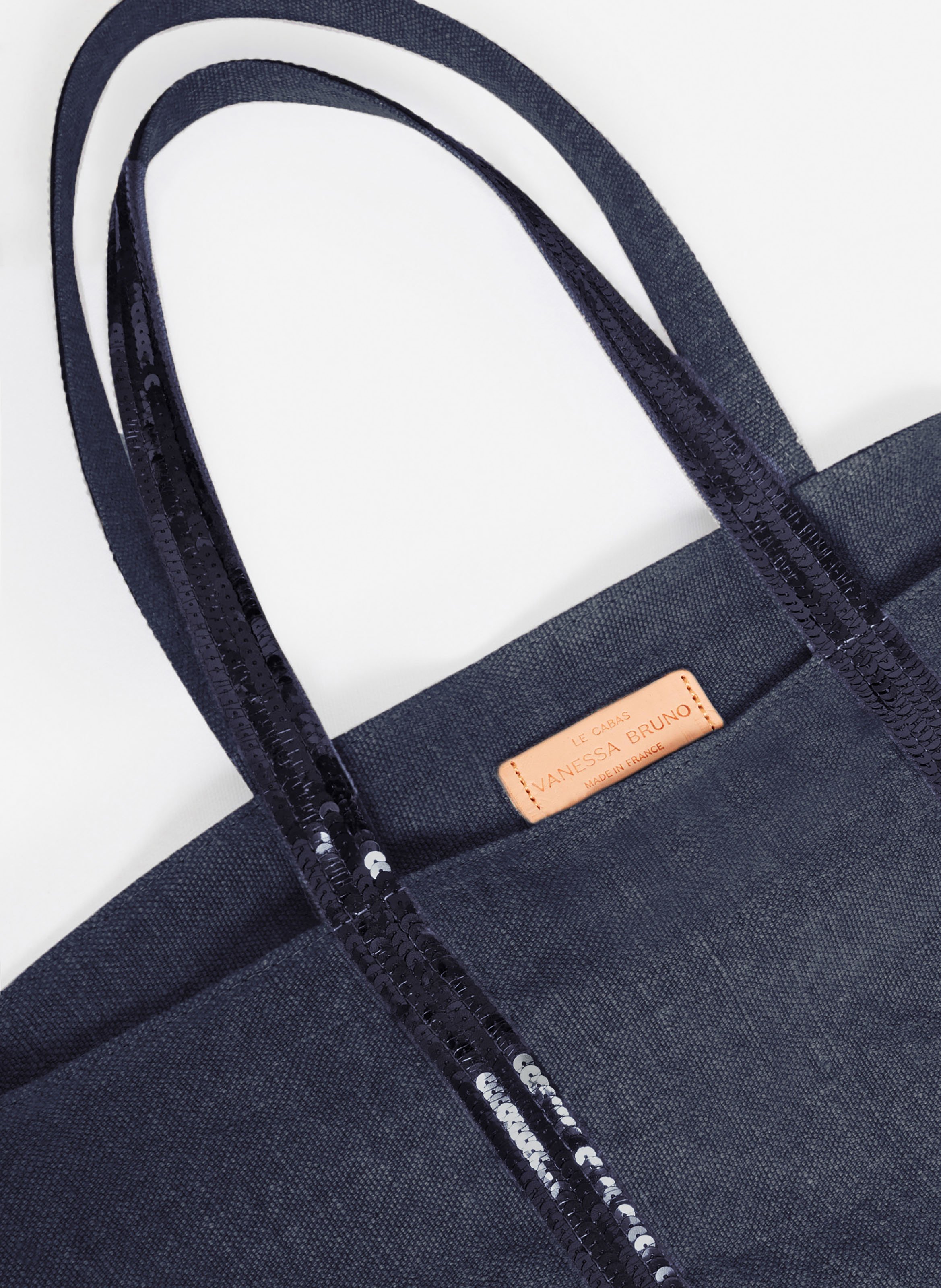 Cabas l zippé en lin VANESSA BRUNO Bleu