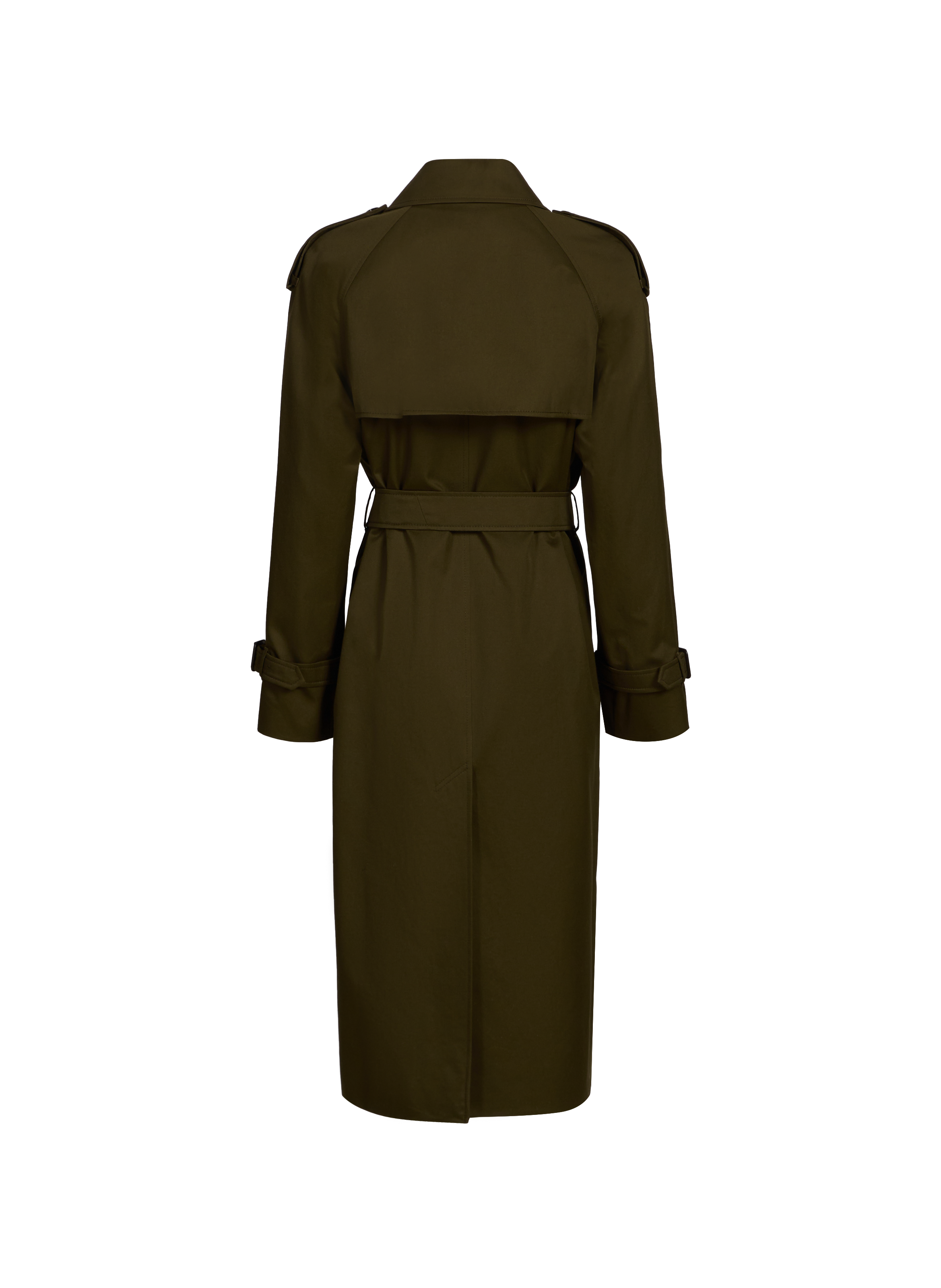 Long straight cotton trench coat BURBERRY Khaki