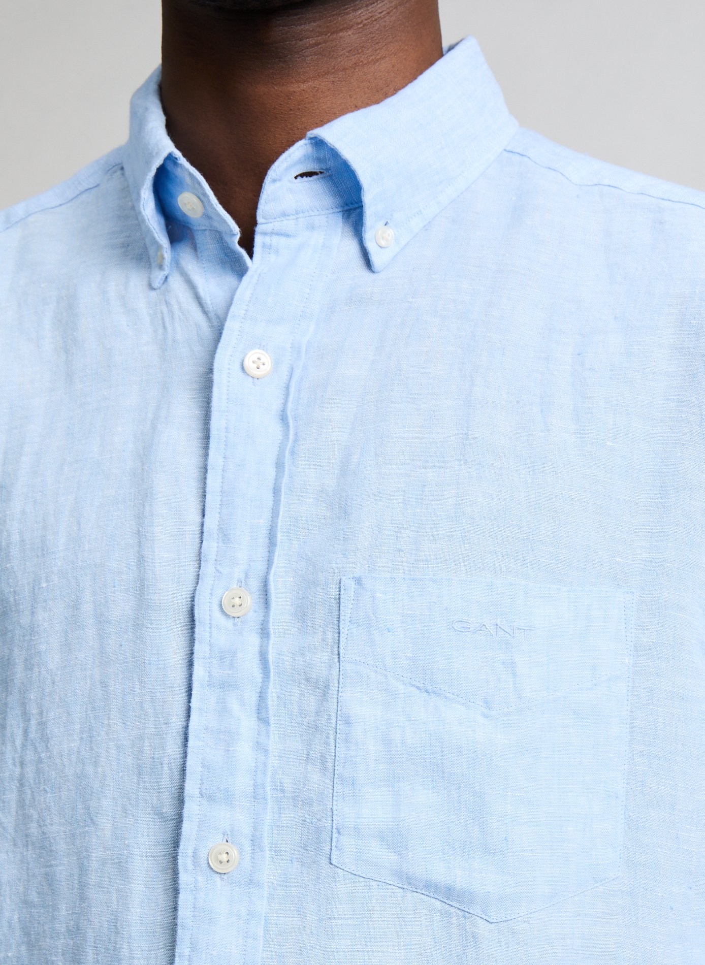 Chemise en lin  Bleu