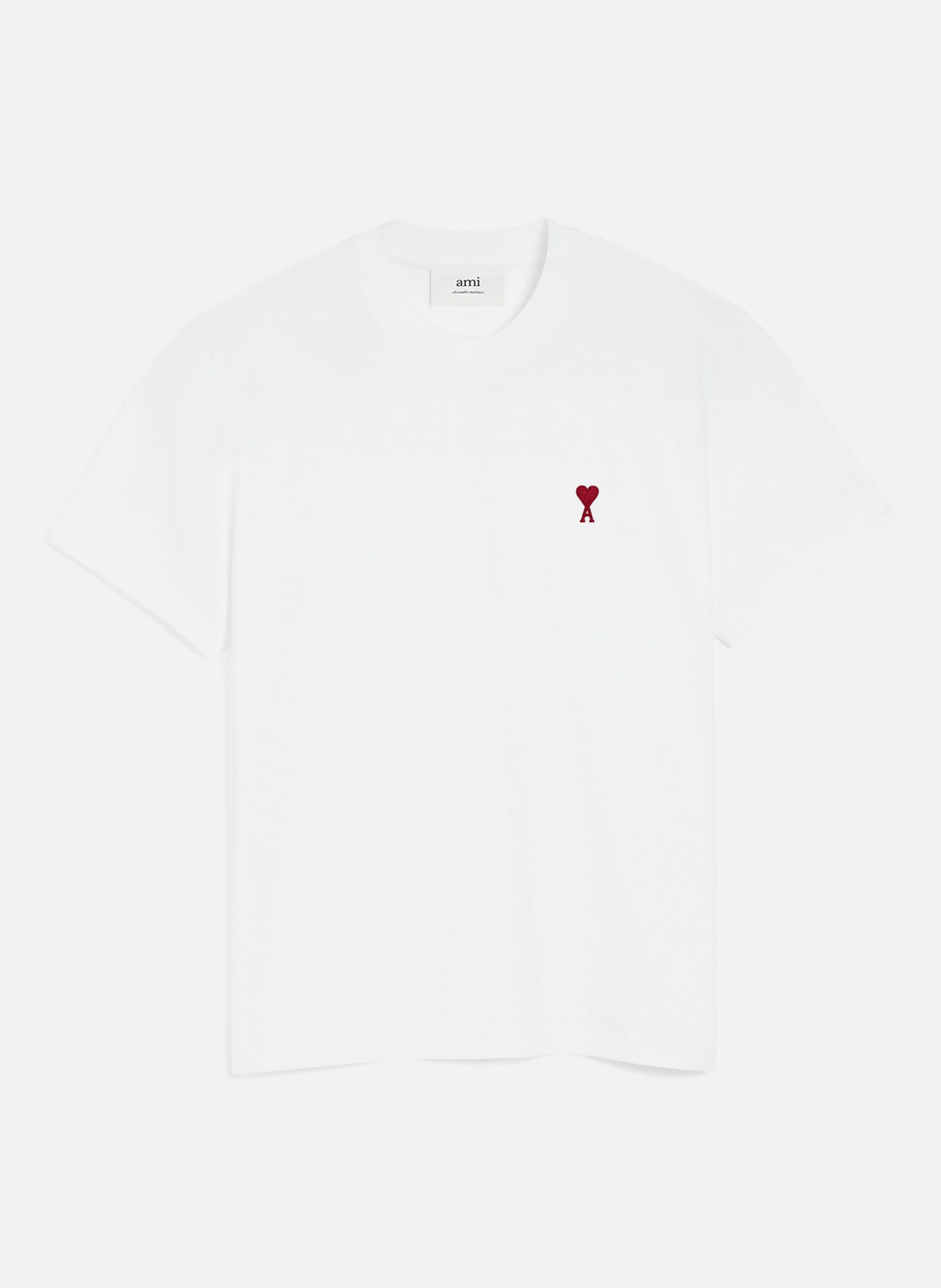 T-shirt ami de coeur rouge unisexe Blanc AMI PARIS