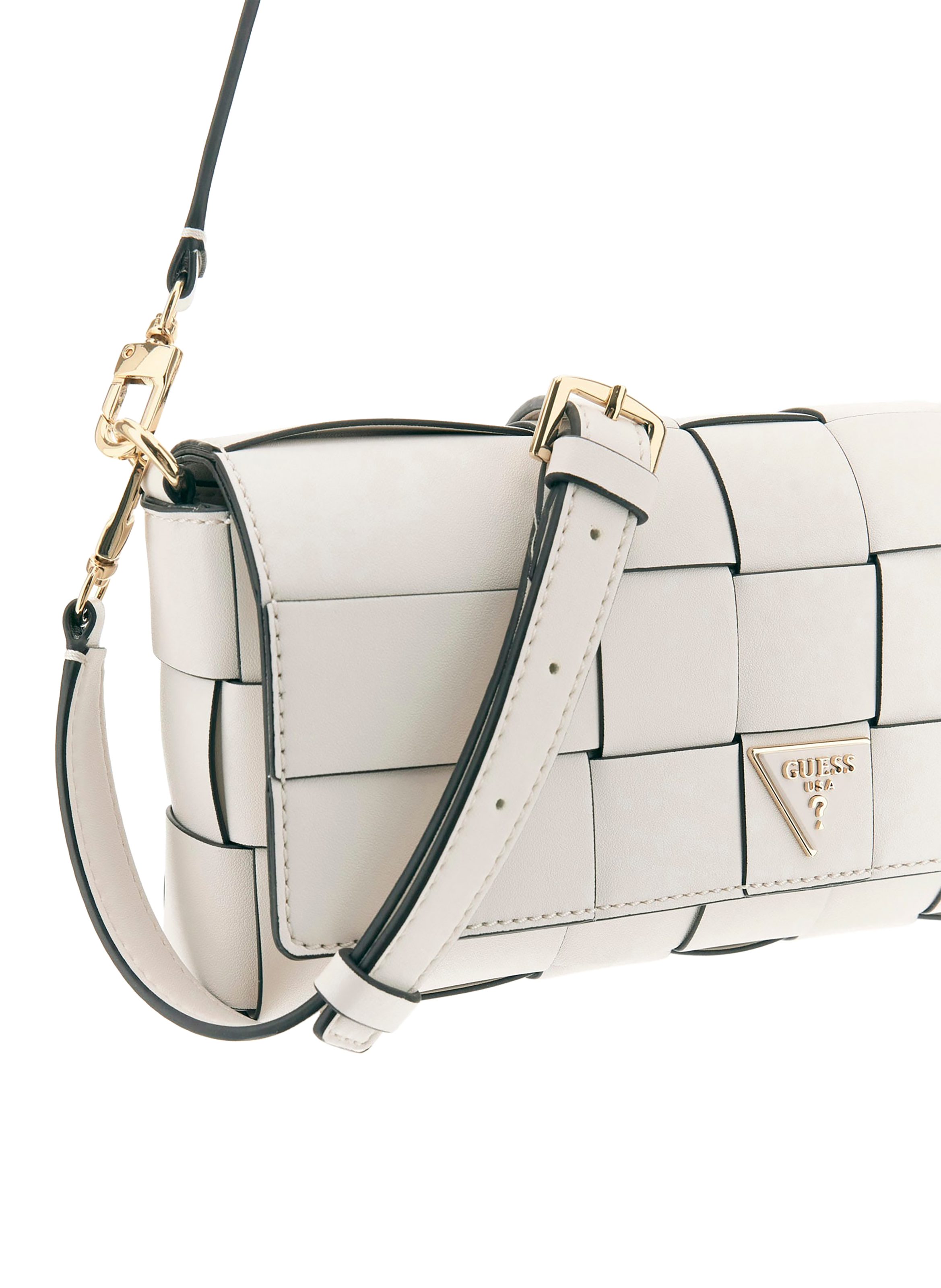 Sac à main Maylee tressé GUESS Beige