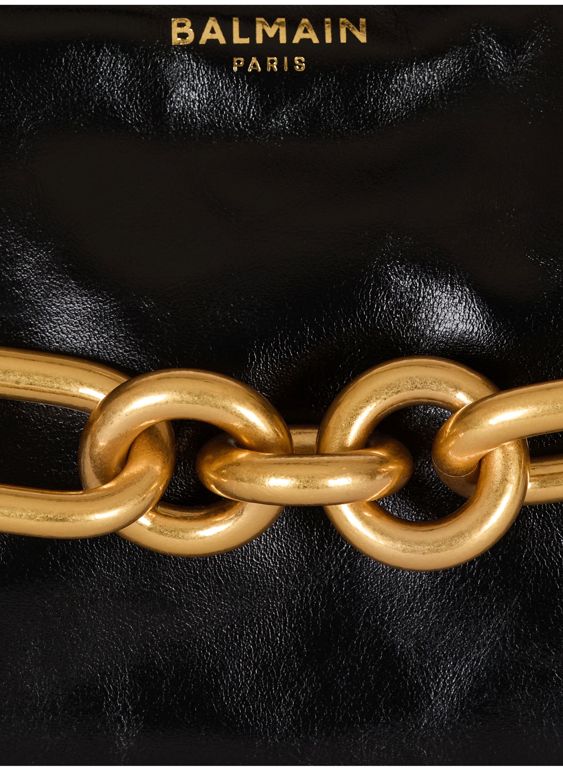 Sac sync medium en cuir de veau BALMAIN Noir