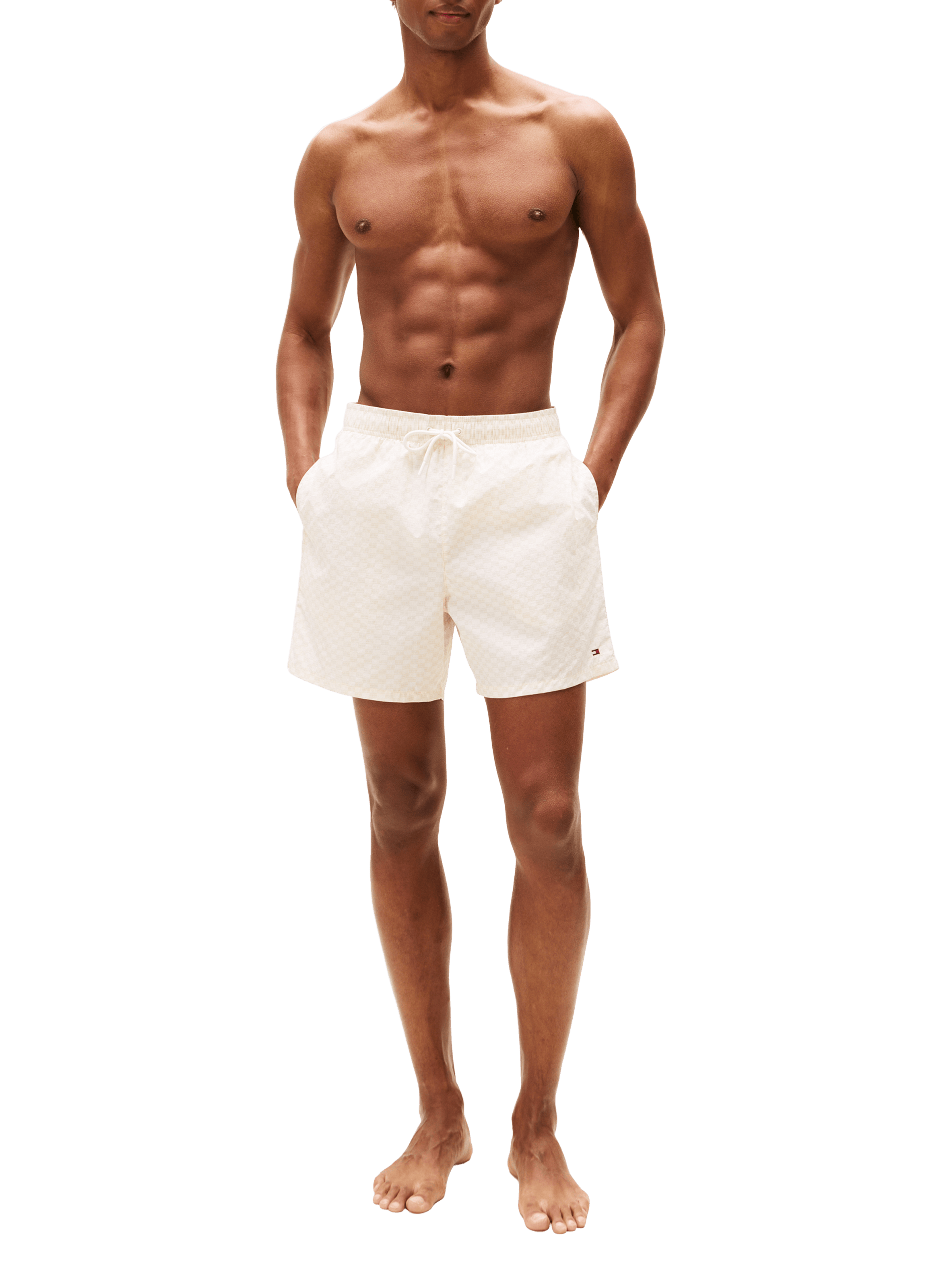 Printed swim shorts TOMMY HILFIGER Beige