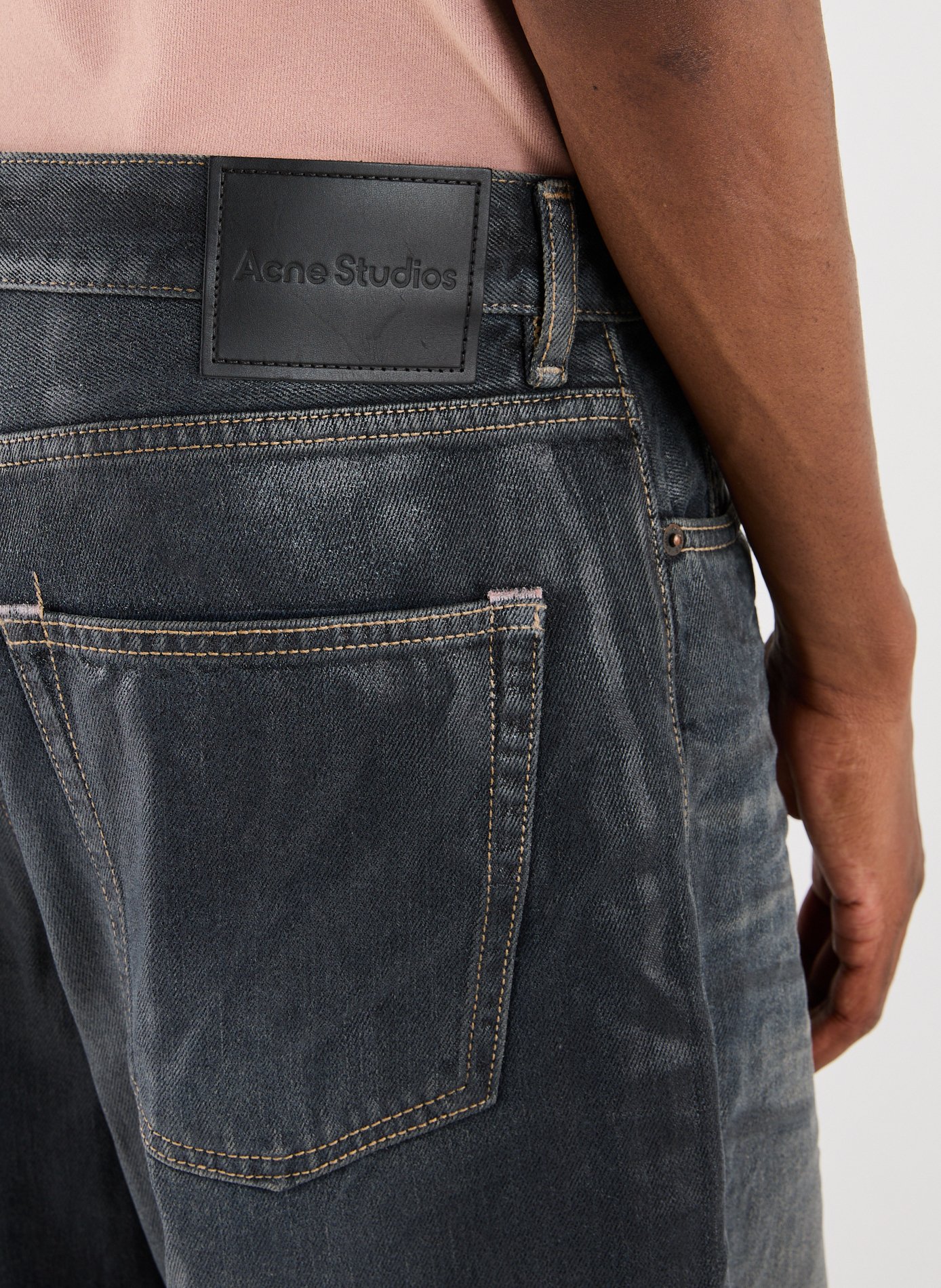 Jean ample en coton ACNE STUDIOS Noir