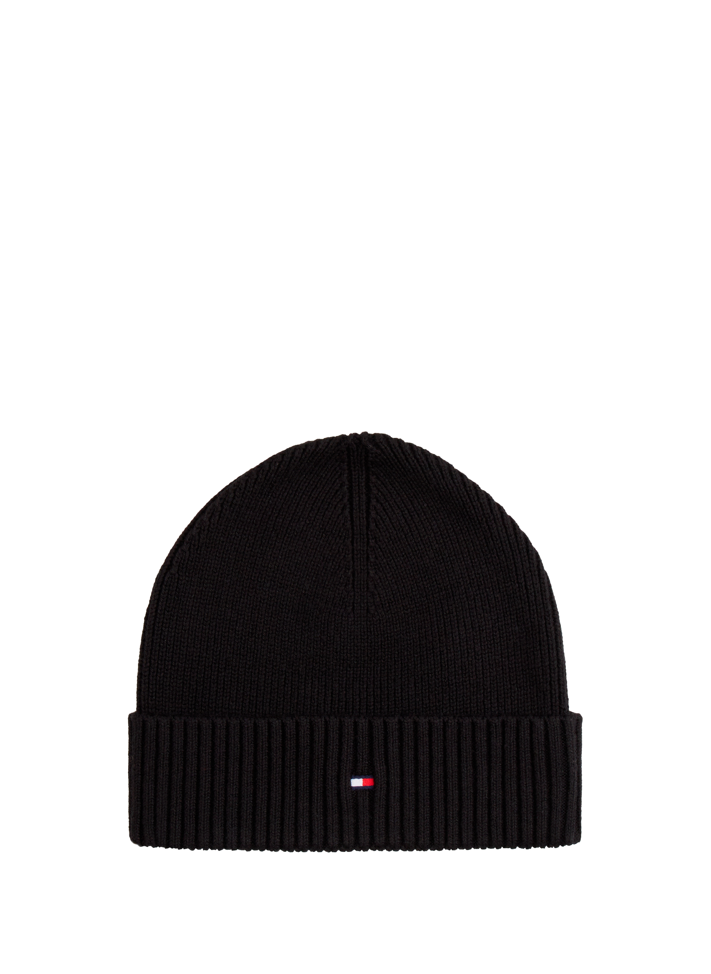 Cotton and cashmere hat and scarf TOMMY HILFIGER Black