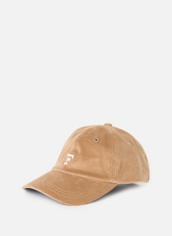 Casquette velours côtelé à visière incurvée en coton Kaki by FACONNABLE FACONNABLE Casquette velours côtelé à visière incurvée en coton Kaki