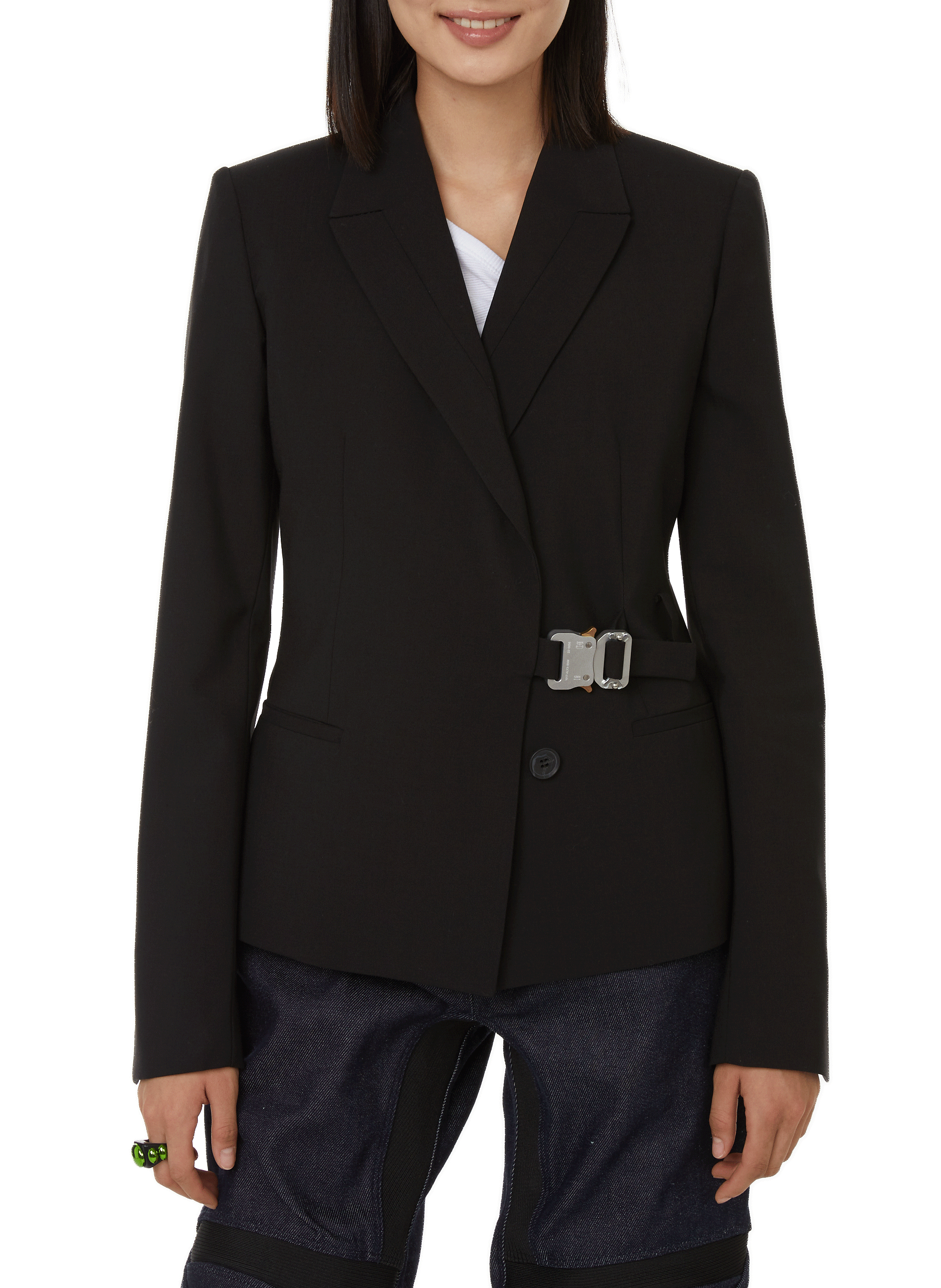 1017 ALYX 9SM Wool blazer with epaulettes Black