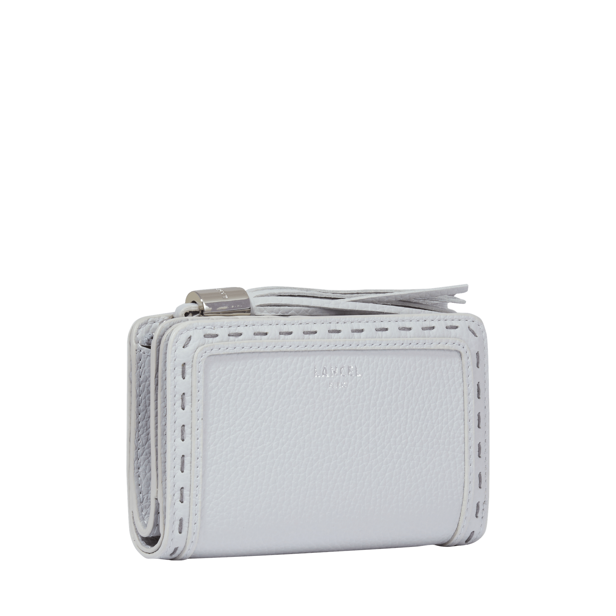 Portefeuille rectangulaire zippé premier flirt de lancel en cuir LANCEL Blanc