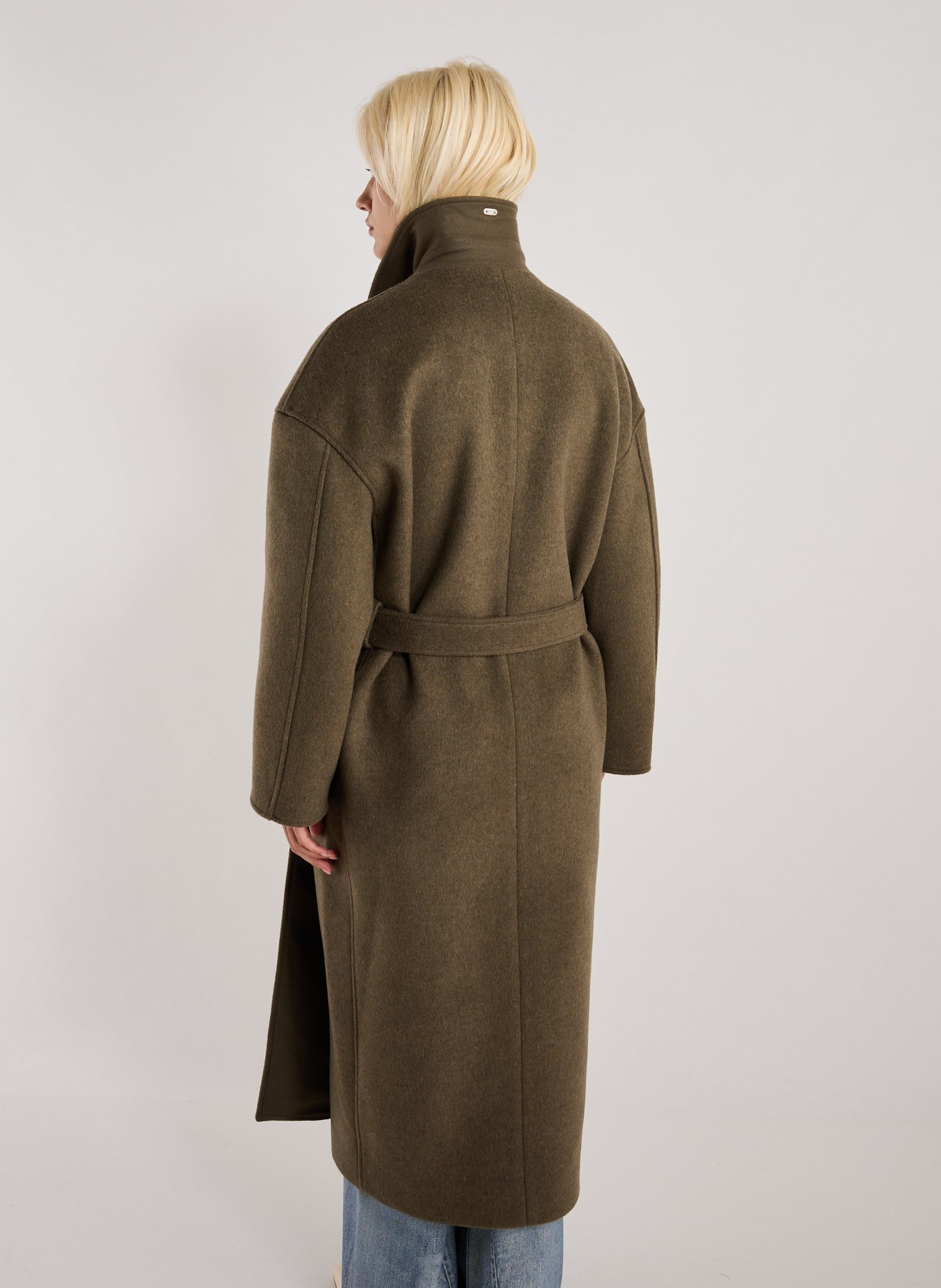 Classic Wool Blend Coat with Collar OUR LEGACY Khaki