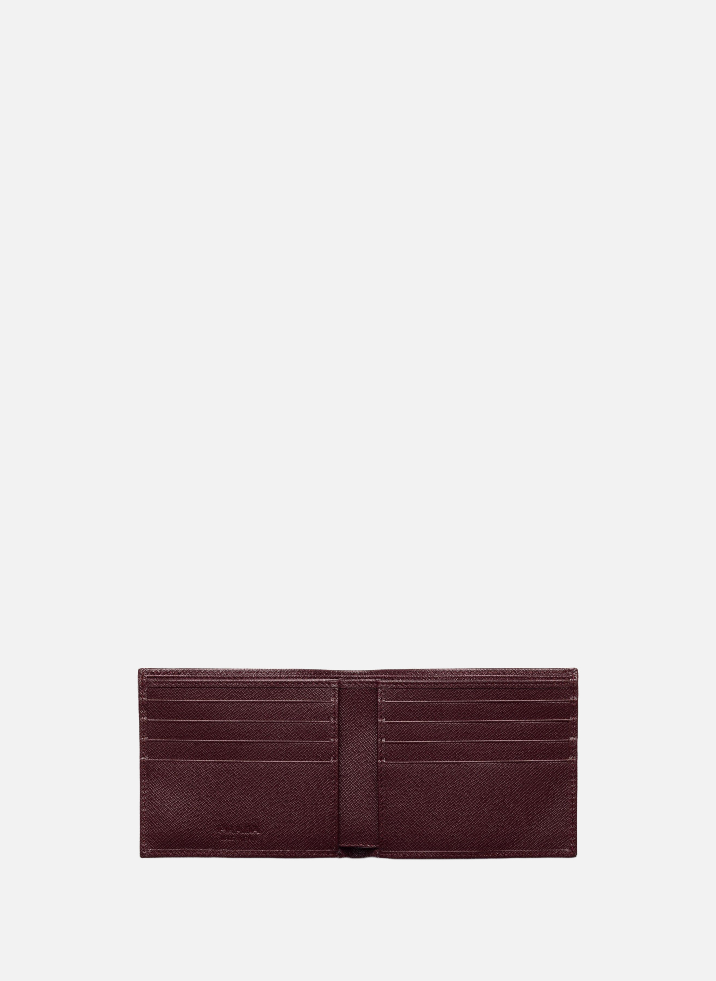 Portefeuille en cuir PRADA Rouge
