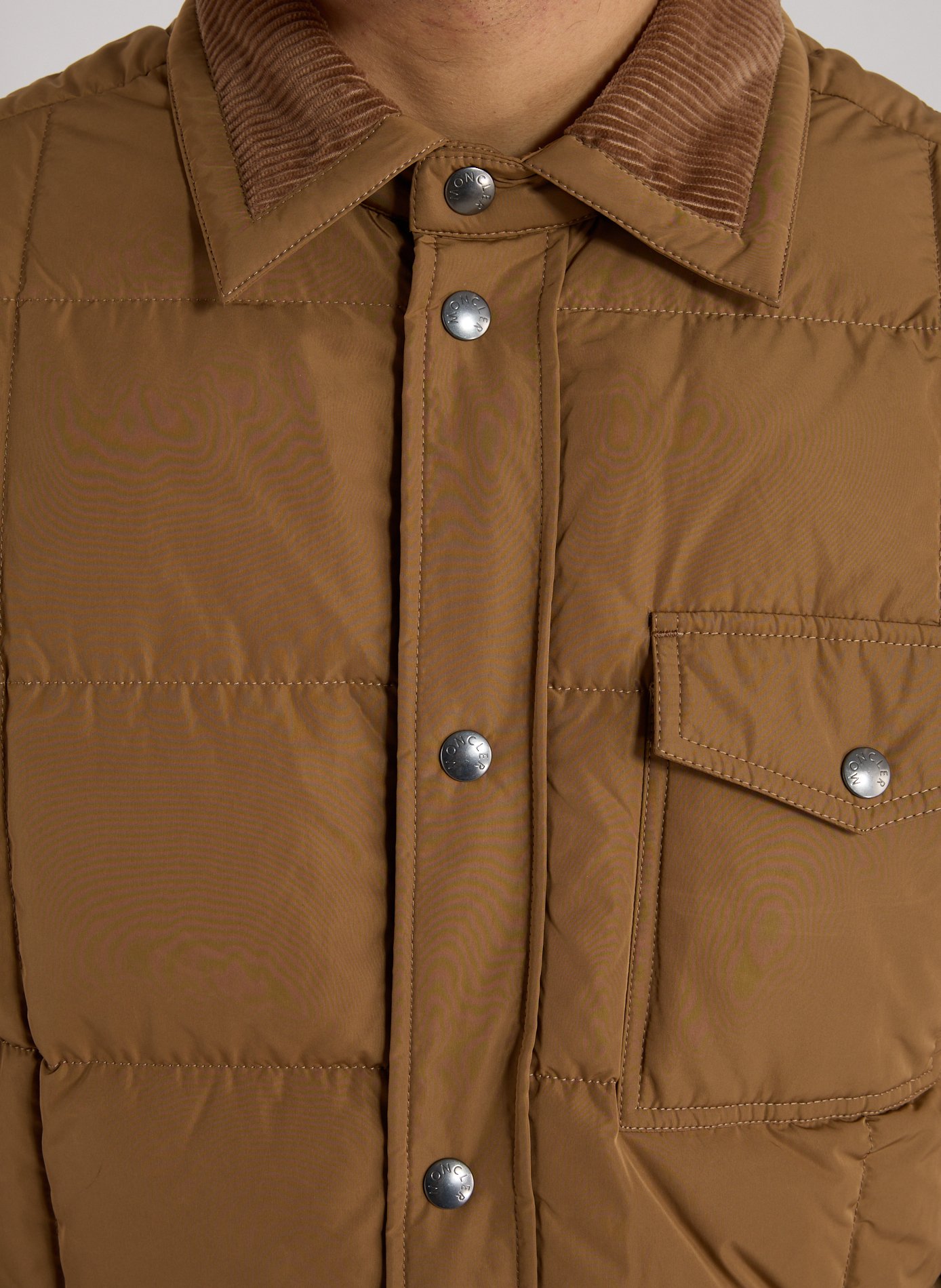 Quilted jacket with classic collar MONCLER Beige
