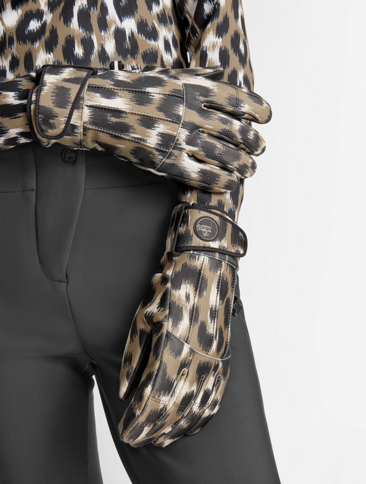 Gants de ski glacier w print coupe regular FUSALP Beige