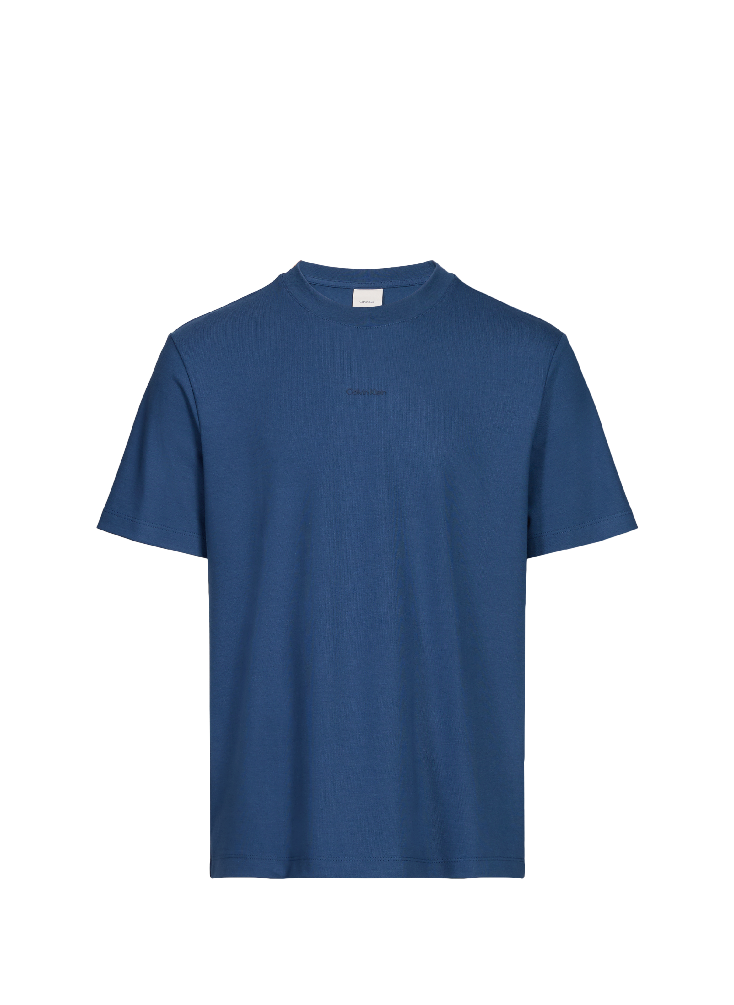 CALVIN KLEIN T-shirt à col rond en coton mélangé Bleu