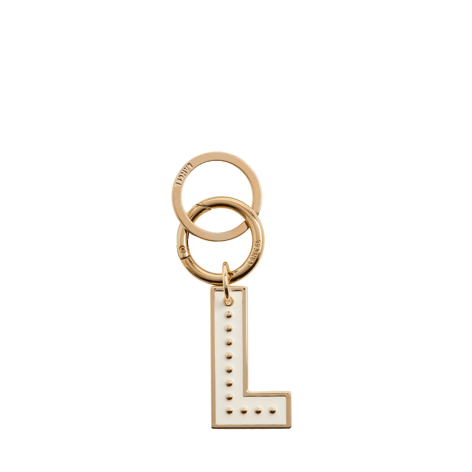 Porte-clés ailes de lancel en métal LANCEL Blanc