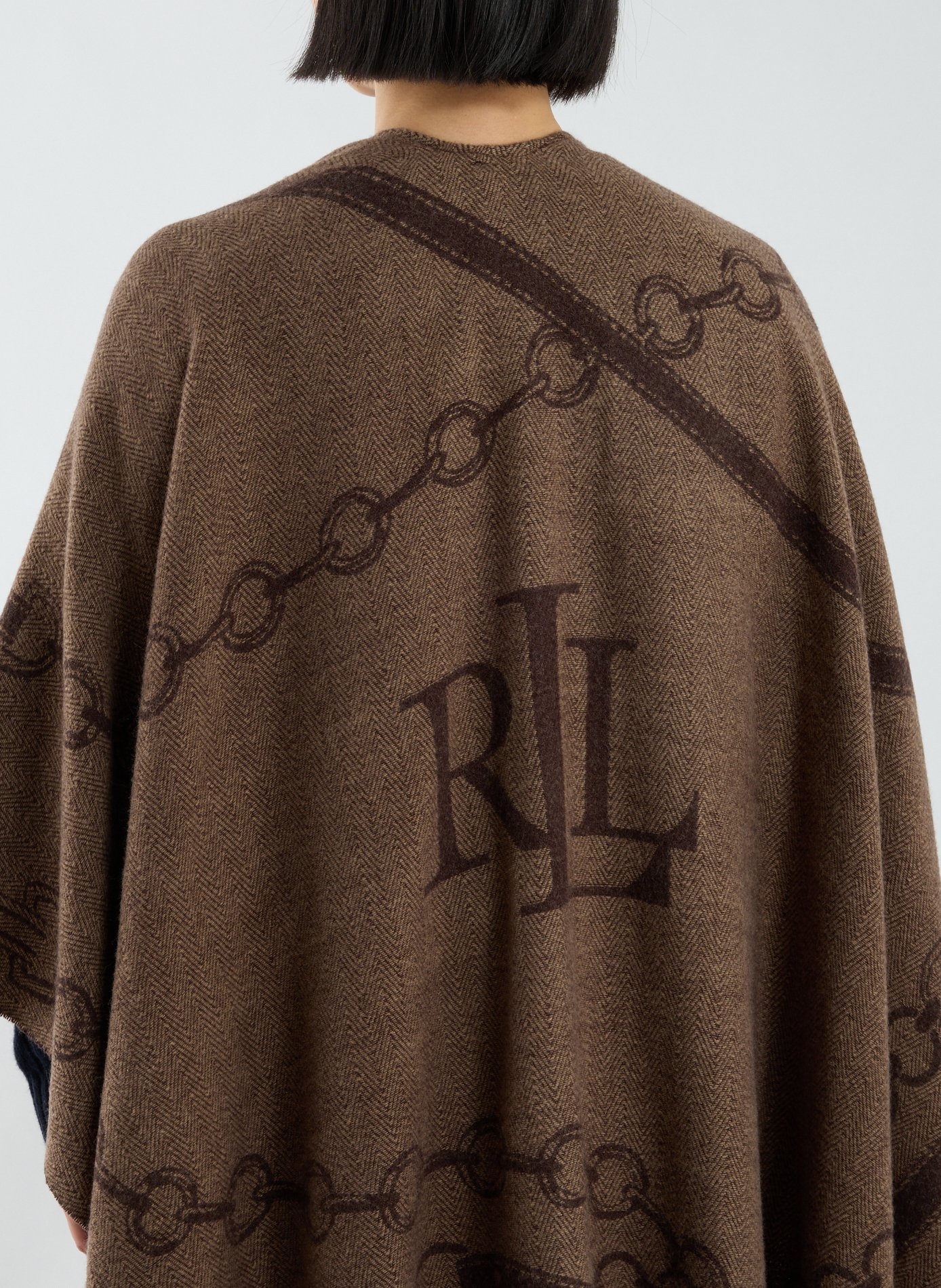 Mixed Wool Cape LAUREN Brown