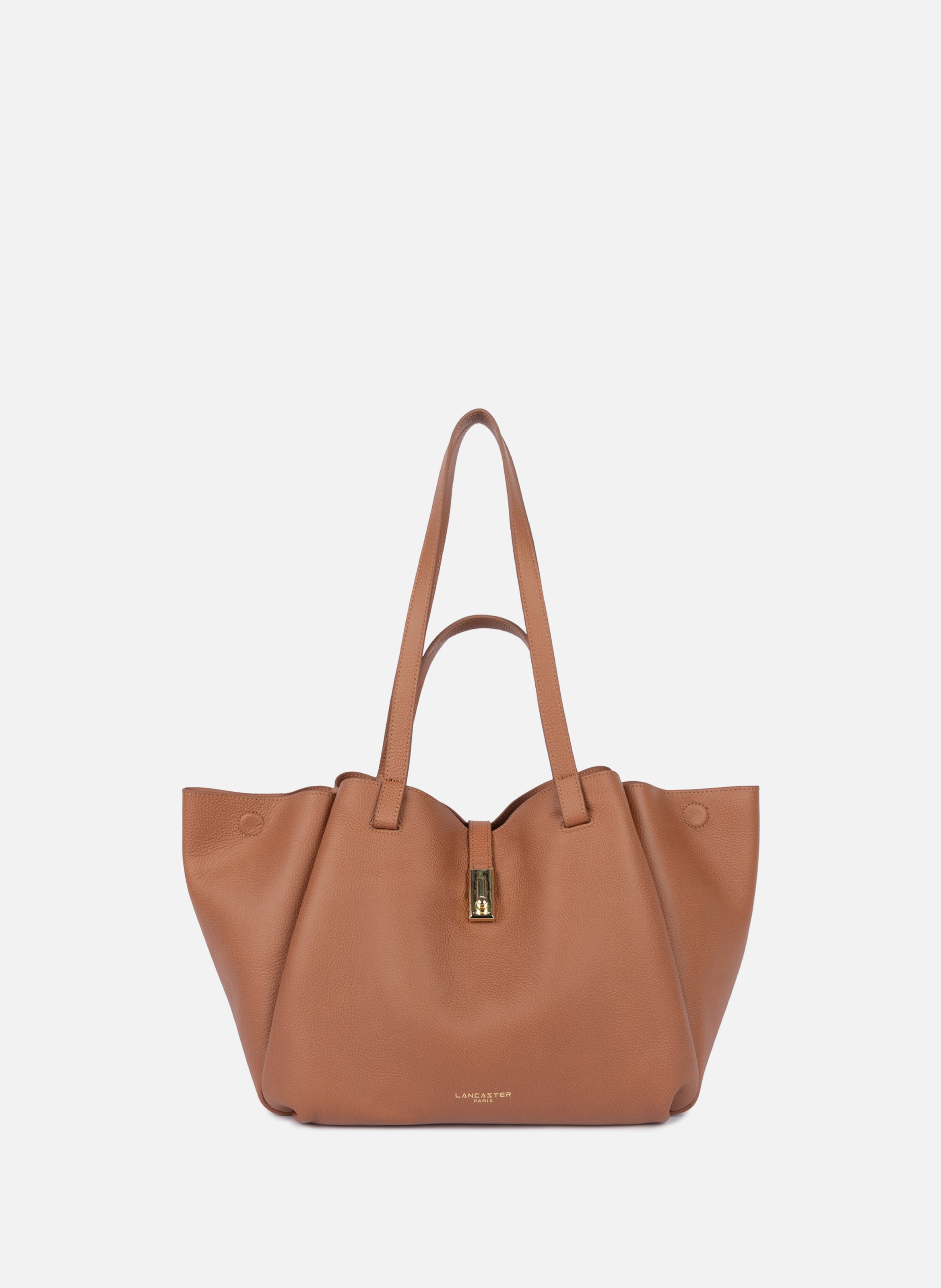 LANCASTER Grand sac cabas épaule - milano horizon Doré