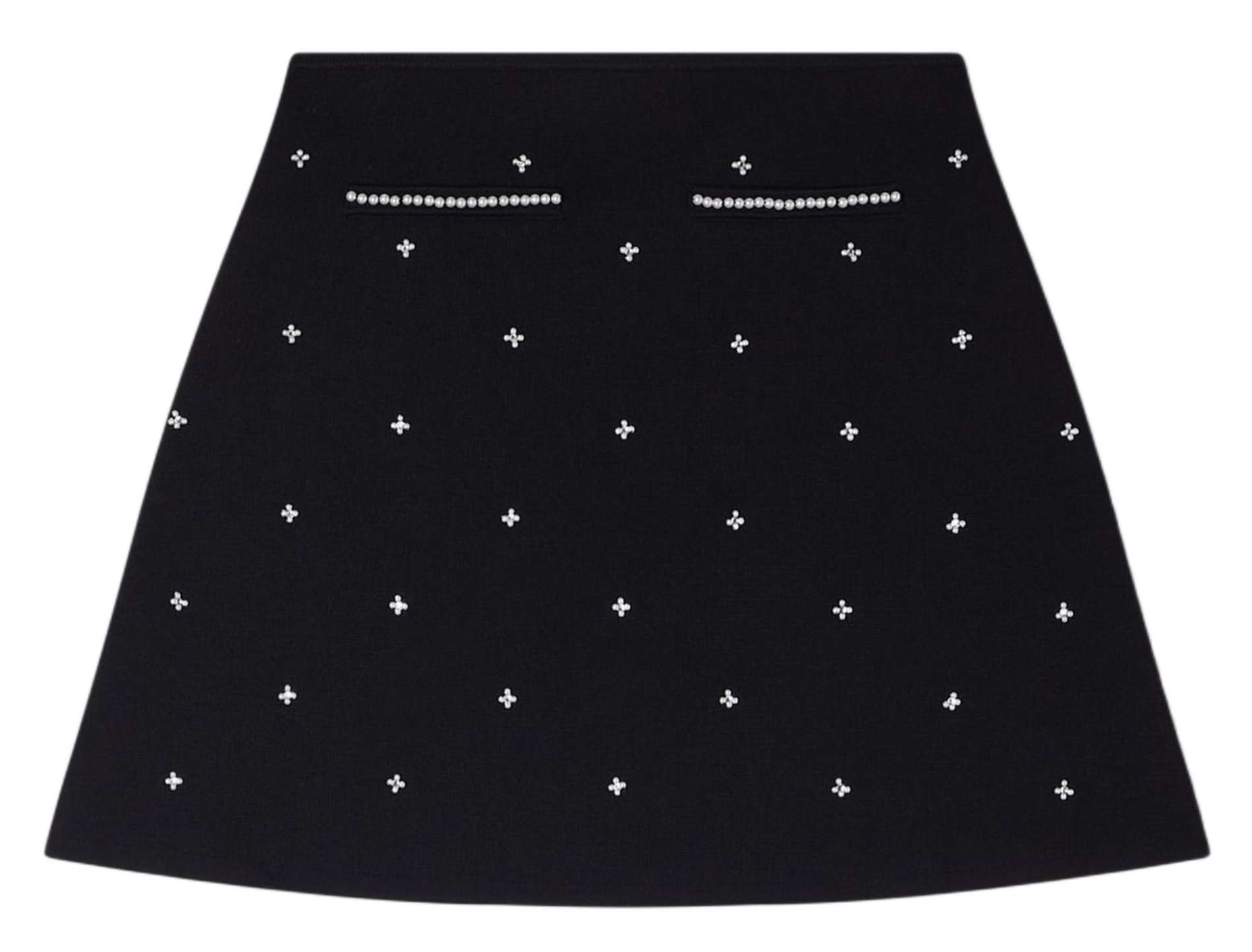 Jupe courte à strass SANDRO Noir