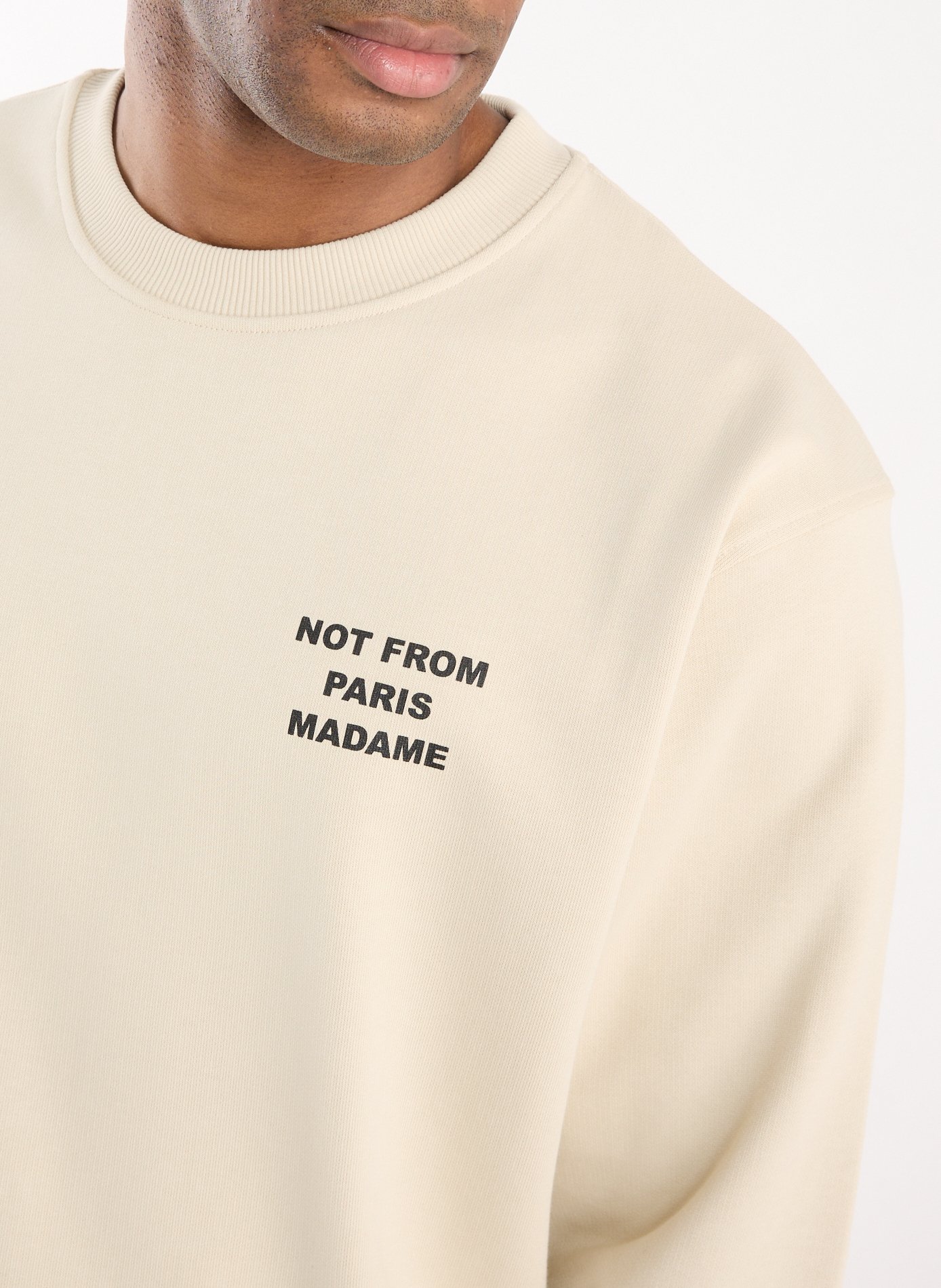 Cotton sweatshirt DROLE DE MONSIEUR Beige