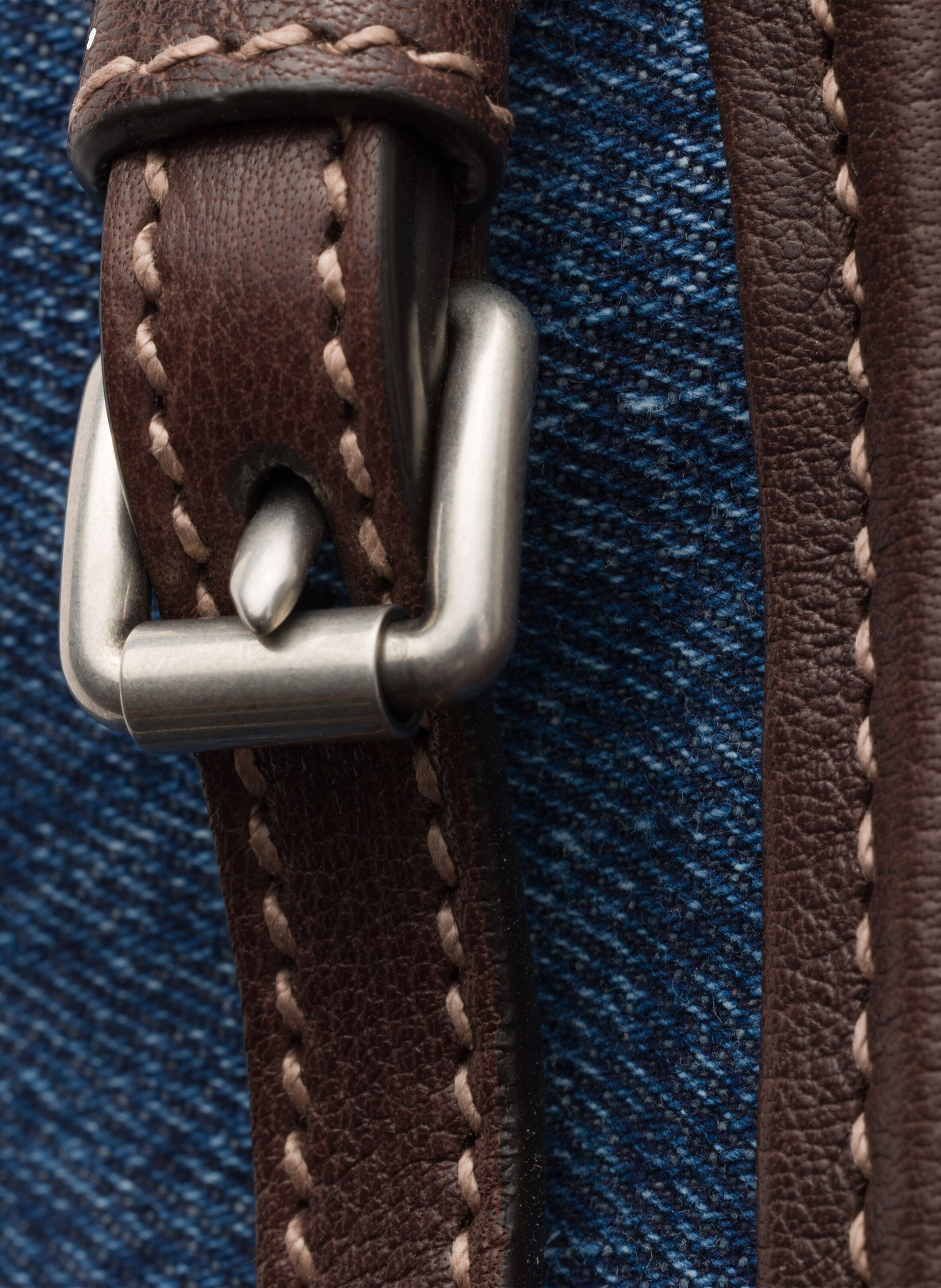 Sac à main prada bonnie en denim et cuir de taille PRADA Bleu