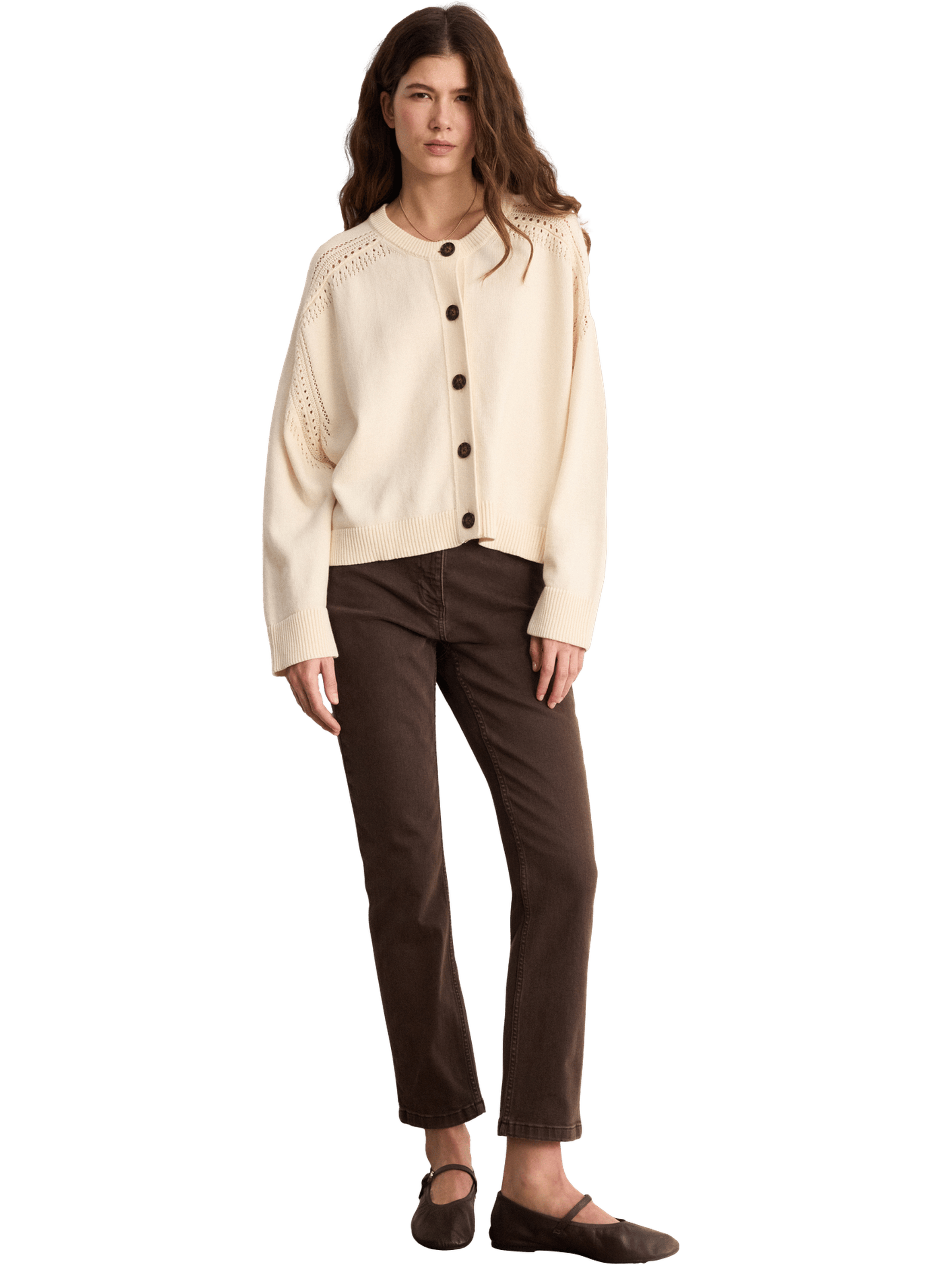 Gilet en coton ajouré - lynne PABLO Beige