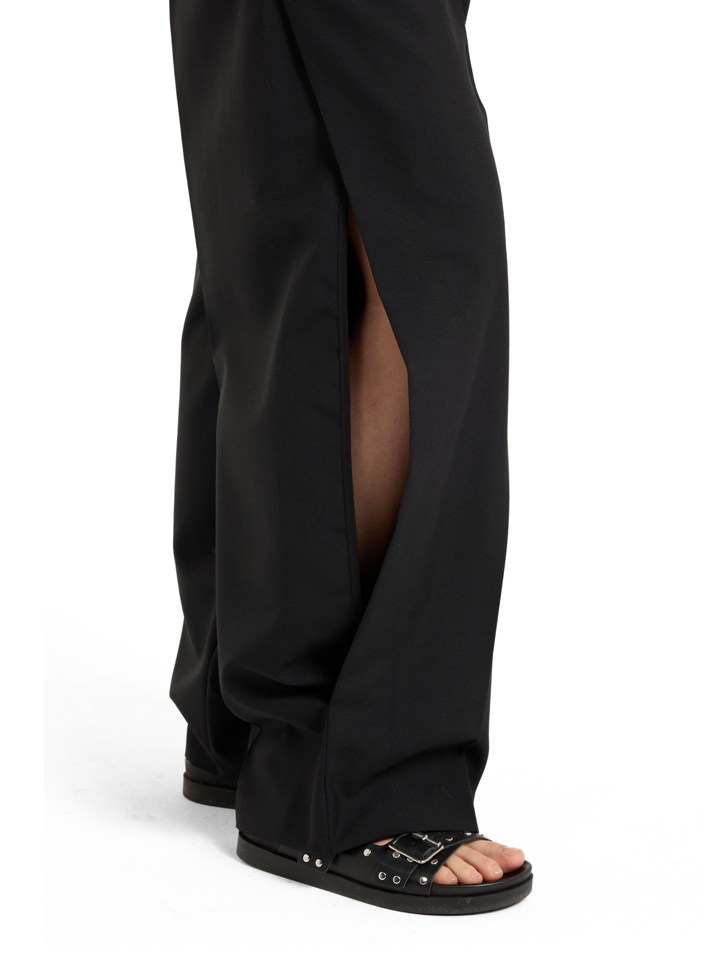 Pantalon de tailleur Ali en laine mélangée Noir