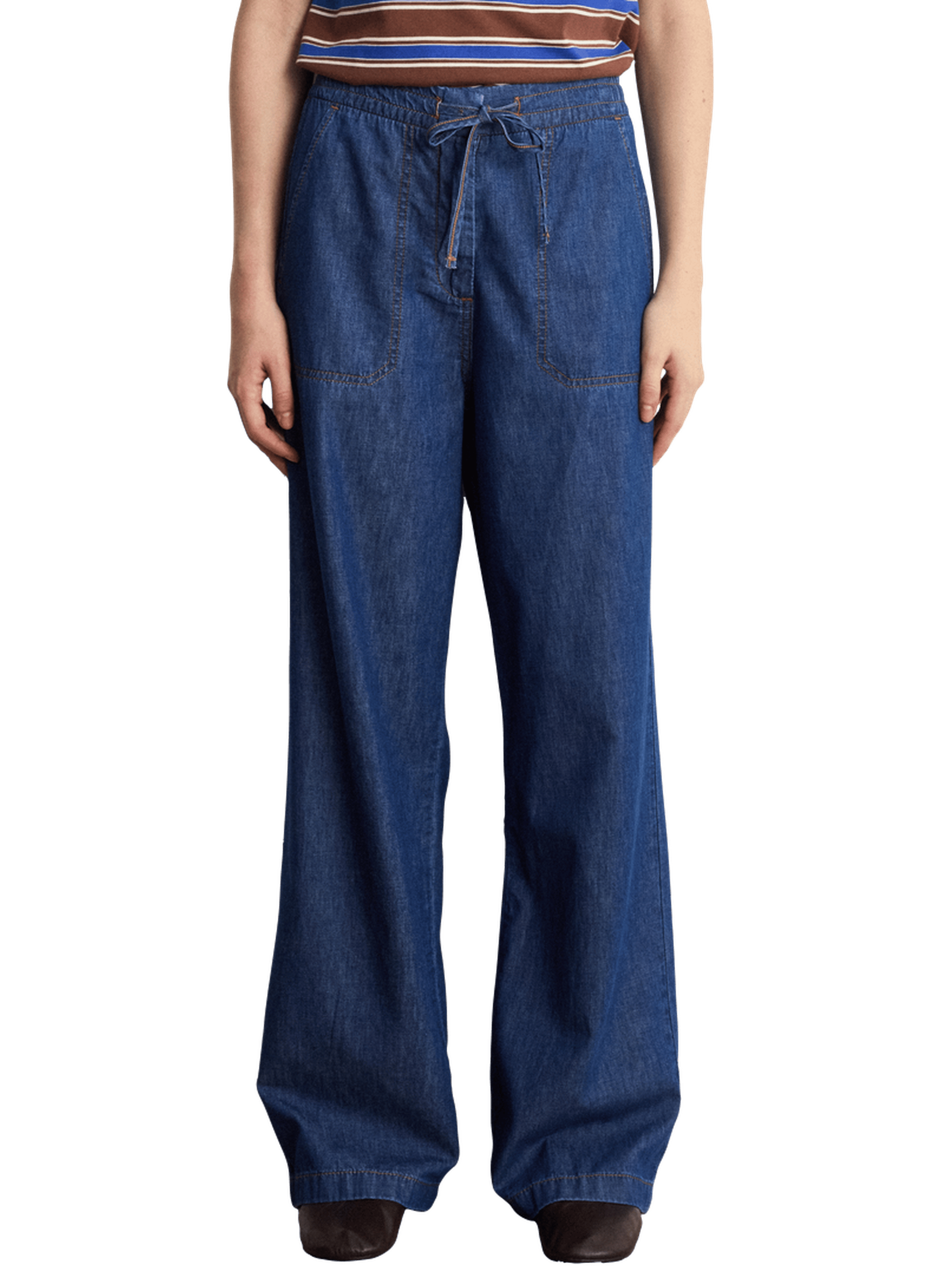 Pantalon large en denim souple - britany PABLO Bleu