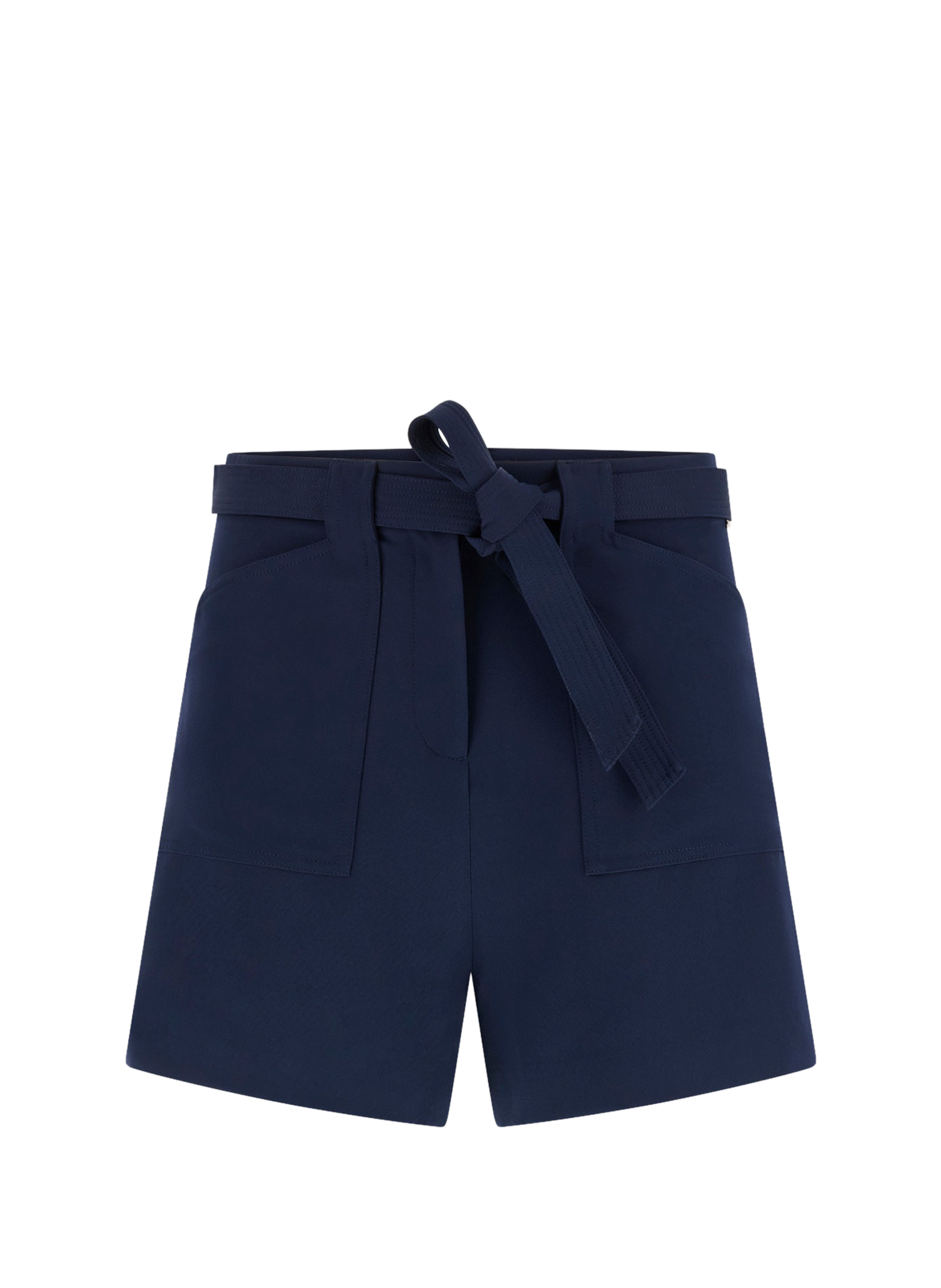 Korte jumpsuit met strikceintuur. GUESS Blauw