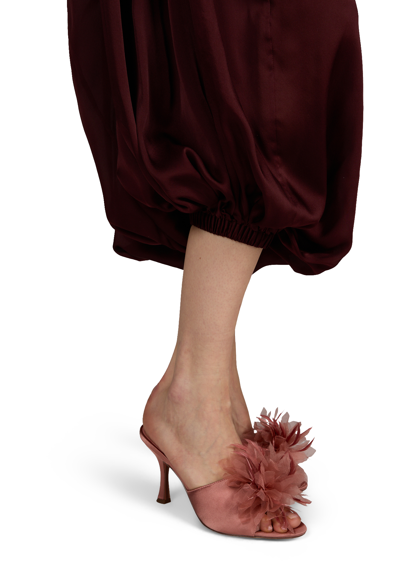 Pantalon drapé Luna en soie ZIMMERMANN Rouge